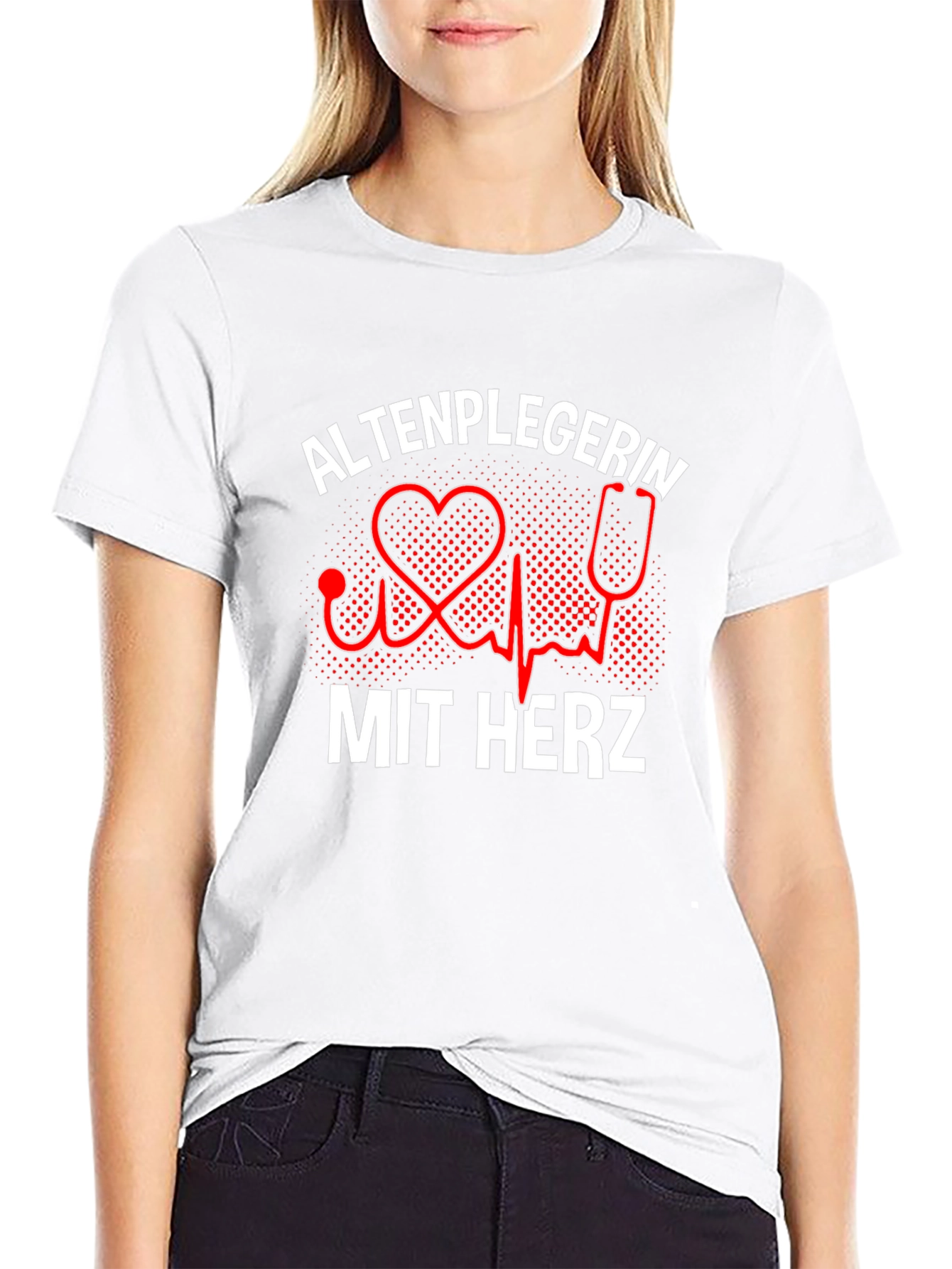 Altenpflegerin Mit Herz T-Shirt