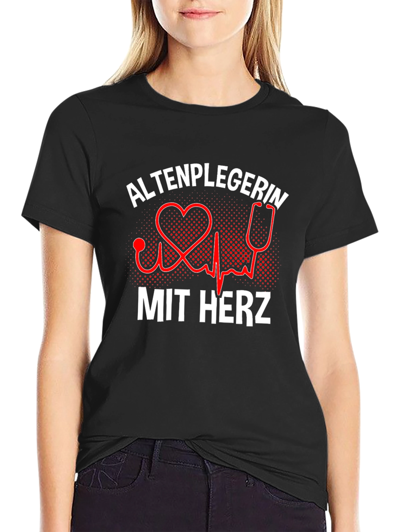 Altenpflegerin Mit Herz T-Shirt