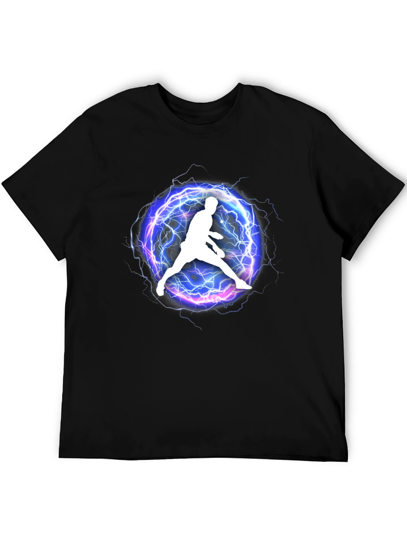 Electric Athlete Graphic Tee - Black Cotton Blend