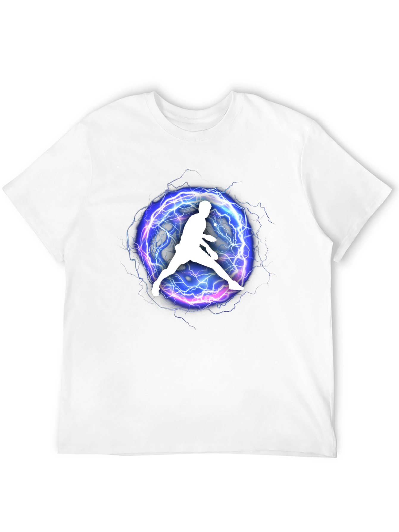 Electric Athlete Graphic Tee - Black Cotton Blend