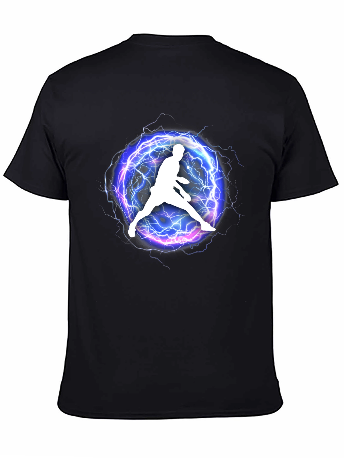 Electric Athlete Graphic Tee - Black Cotton Blend