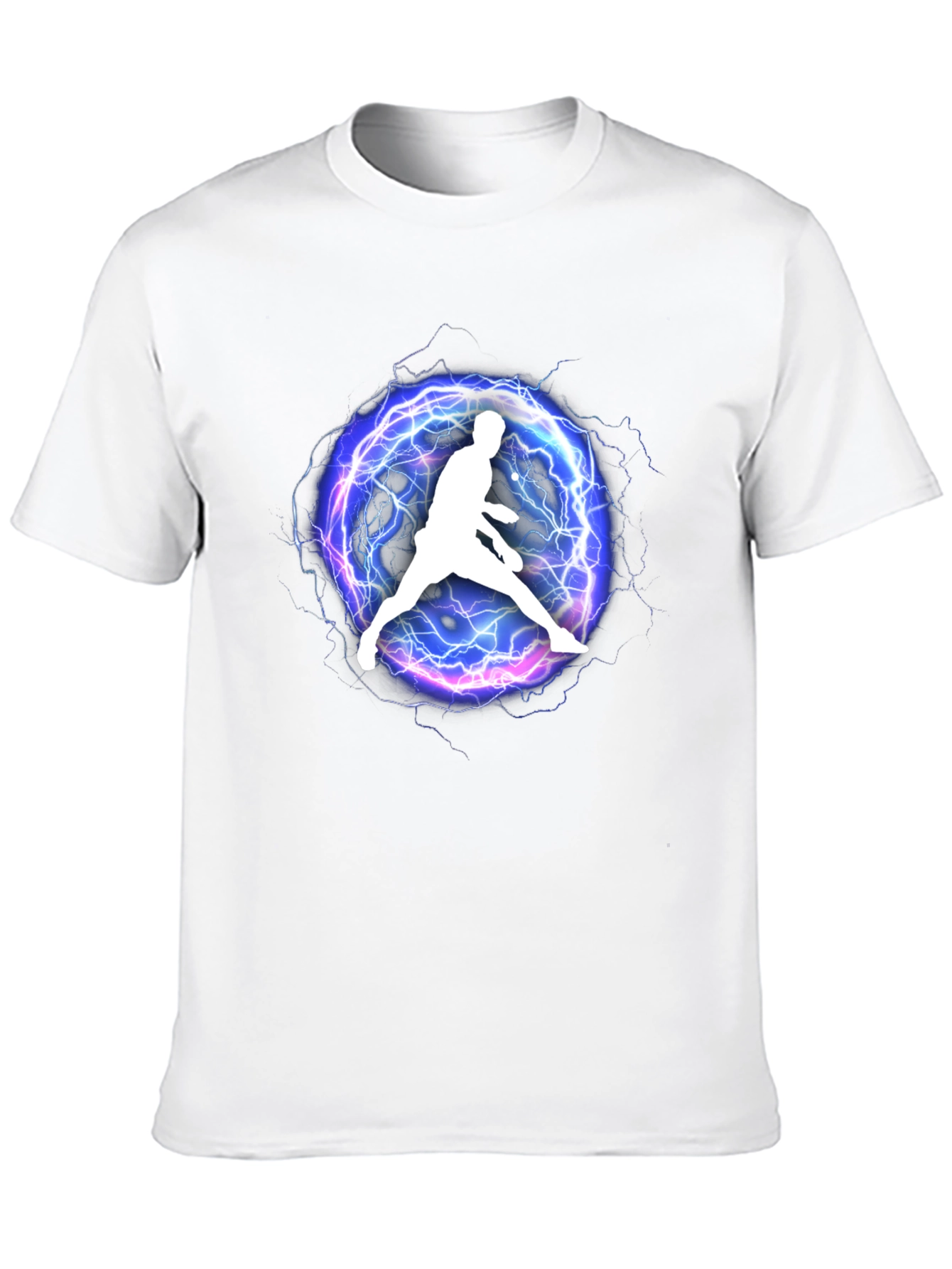 Electric Athlete Graphic Tee - Black Cotton Blend