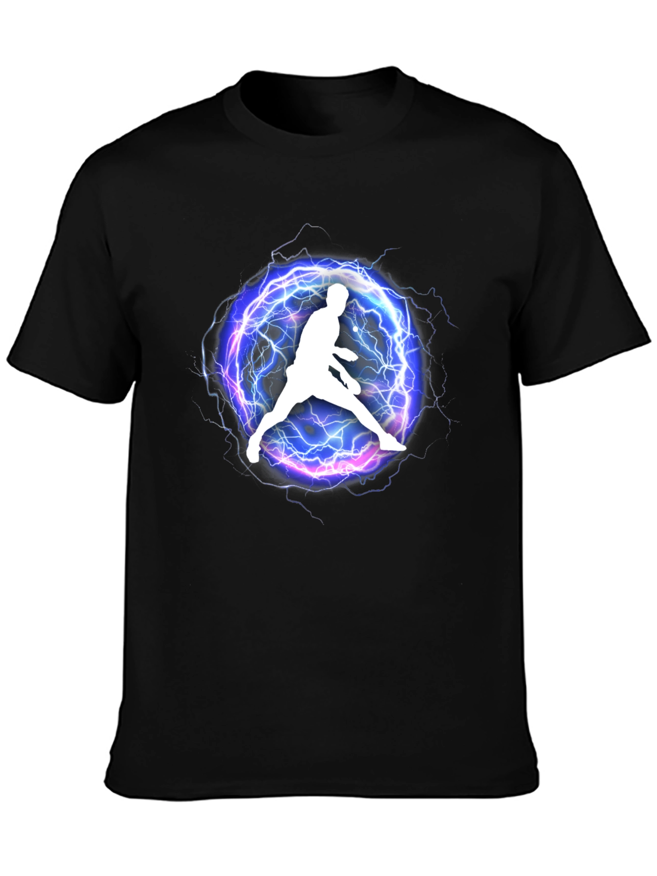 Electric Athlete Graphic Tee - Black Cotton Blend