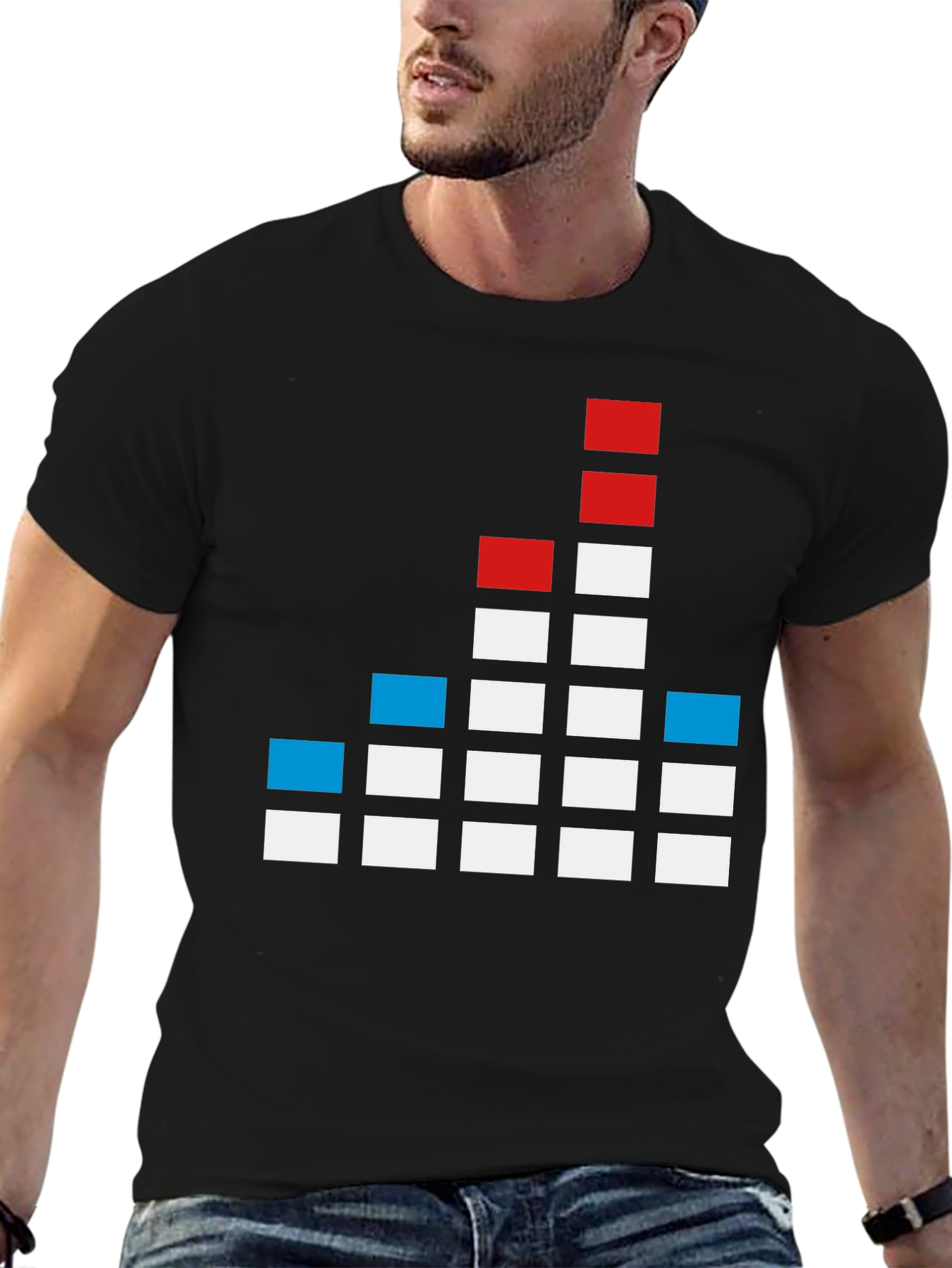 Pixel Graphic T-Shirt - Soundwave Design