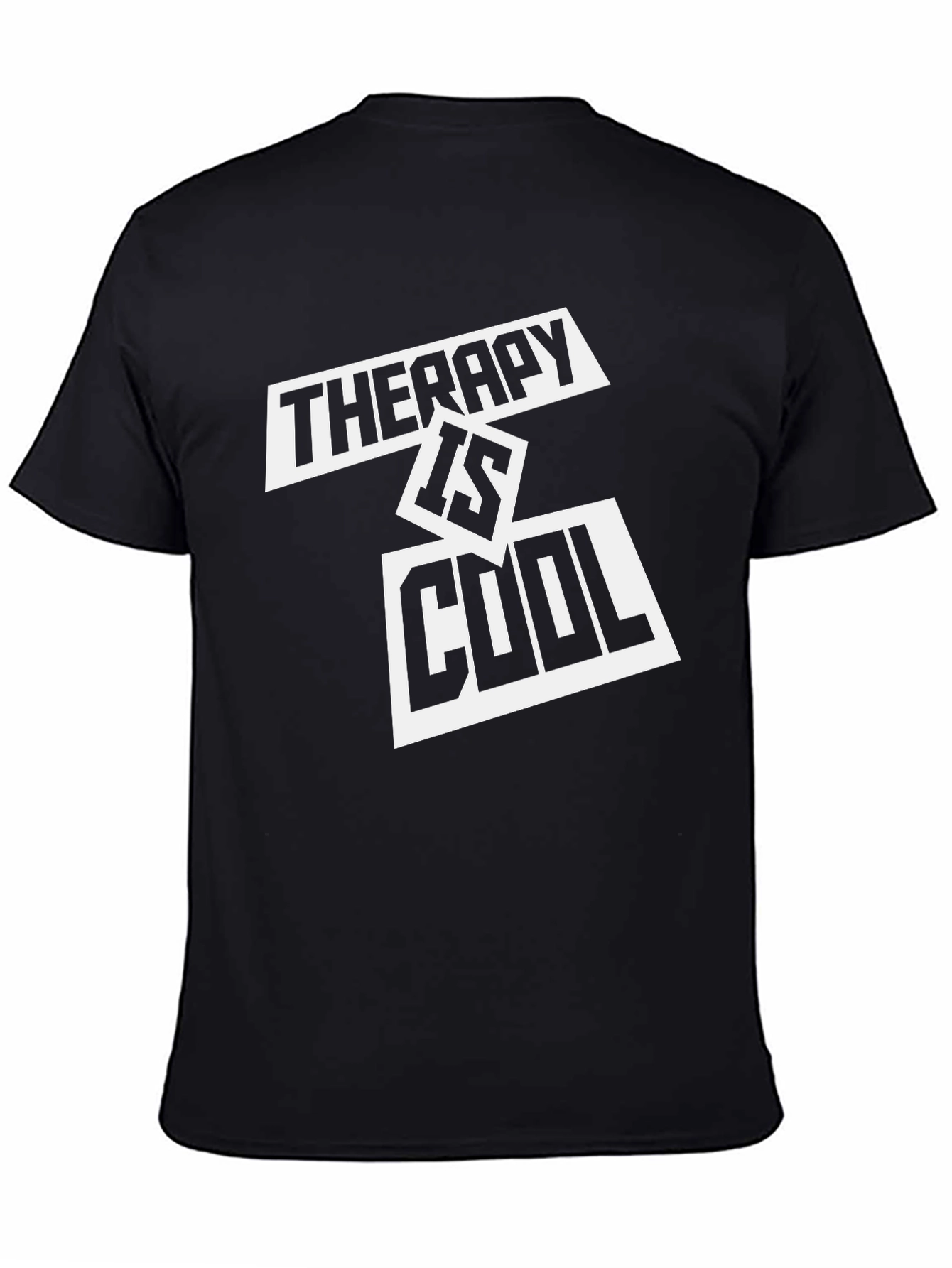 Therapy is Cool Black Graphic Tee