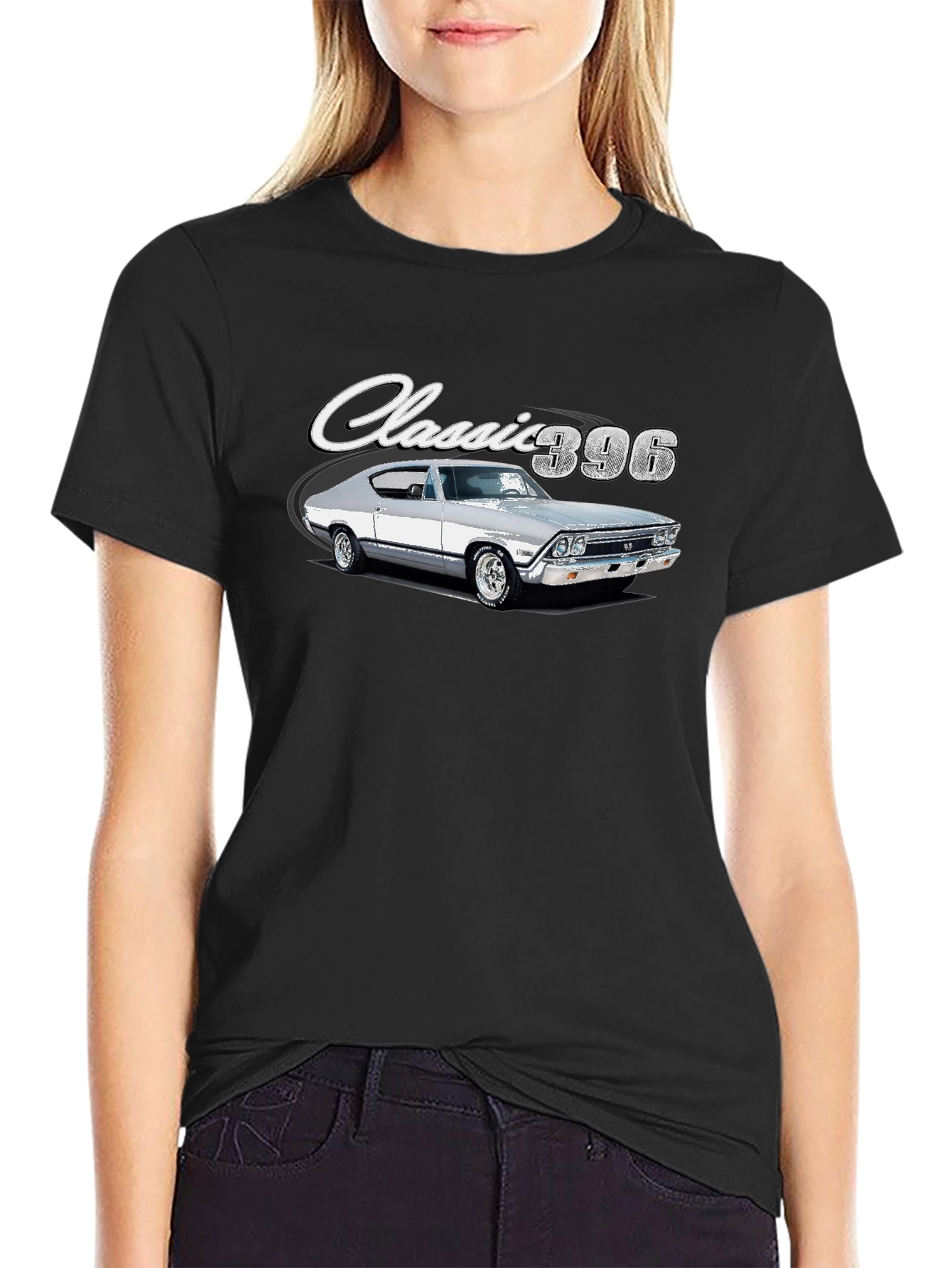 Classic 396 Car Graphic Black T-Shirt