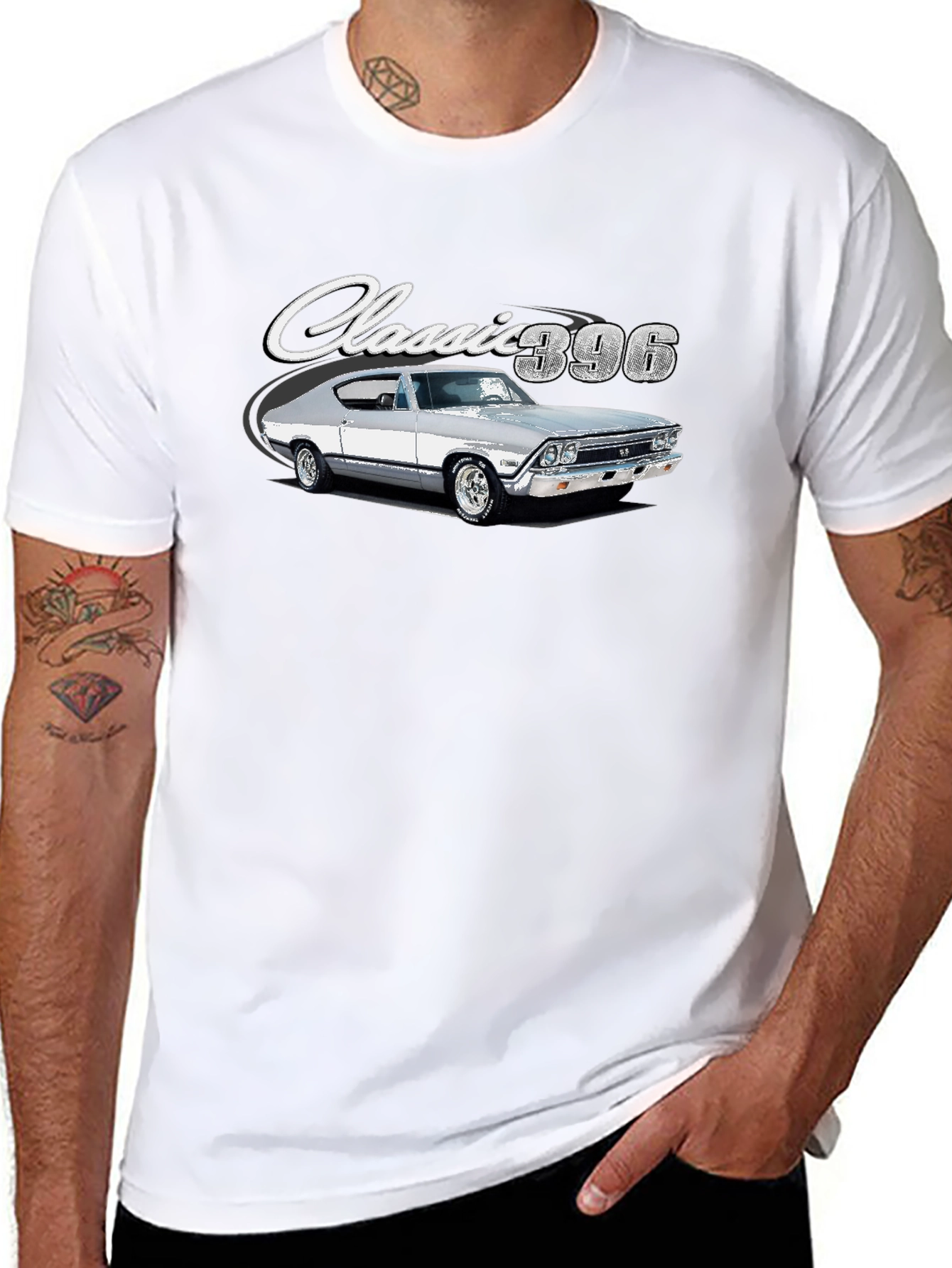 Classic 396 Car Graphic Black T-Shirt