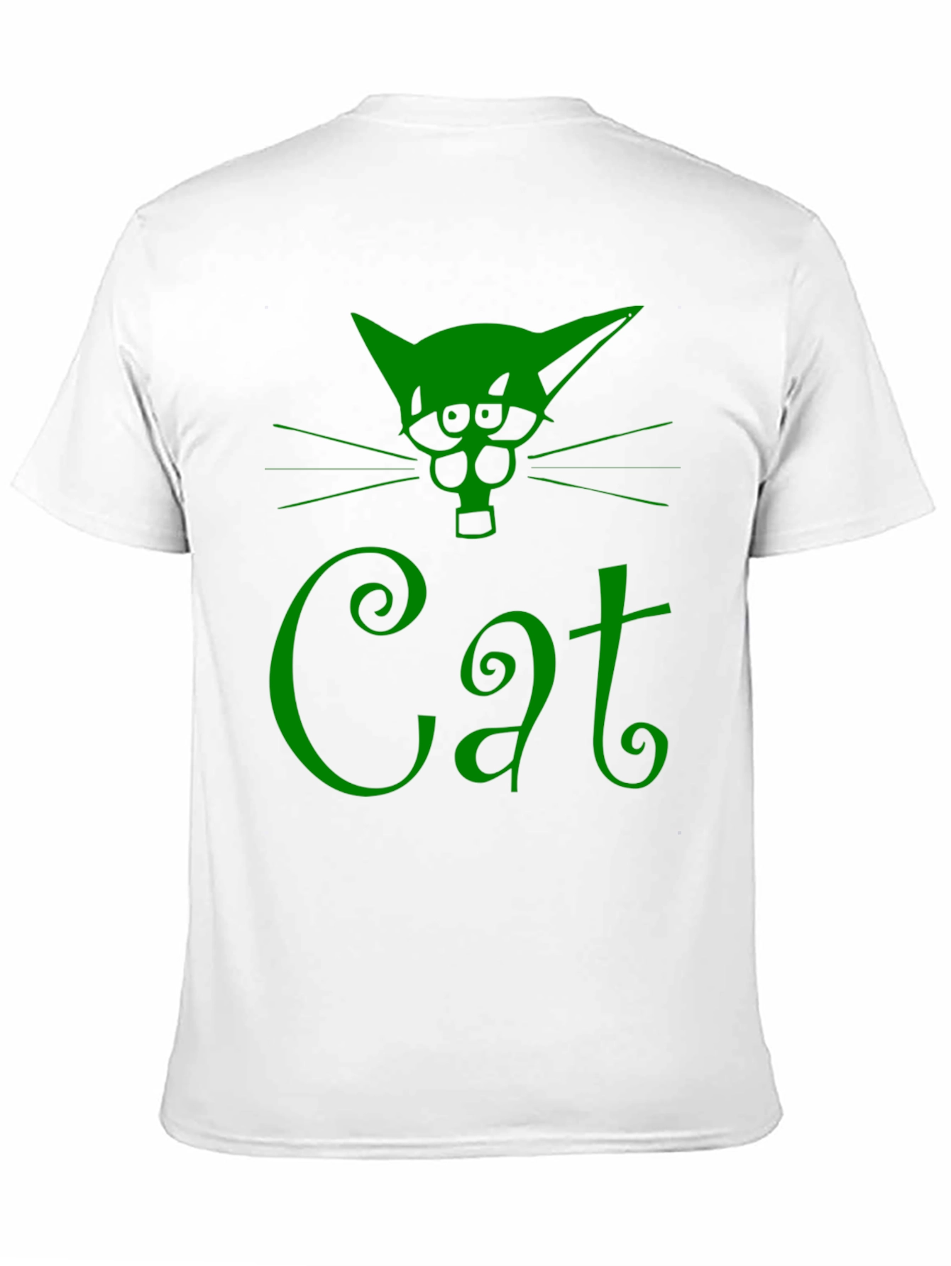 Green Cat Graphic T-Shirt