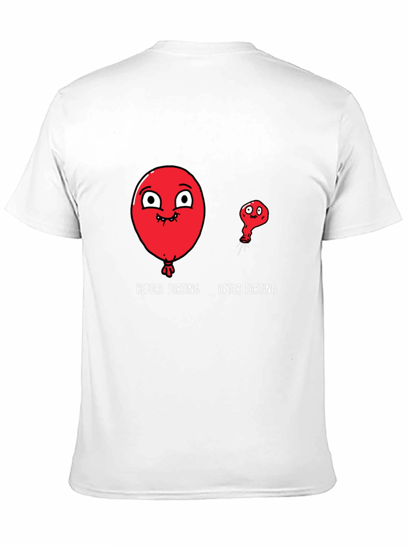 Funny Balloon Before & After Farting T-Shirt