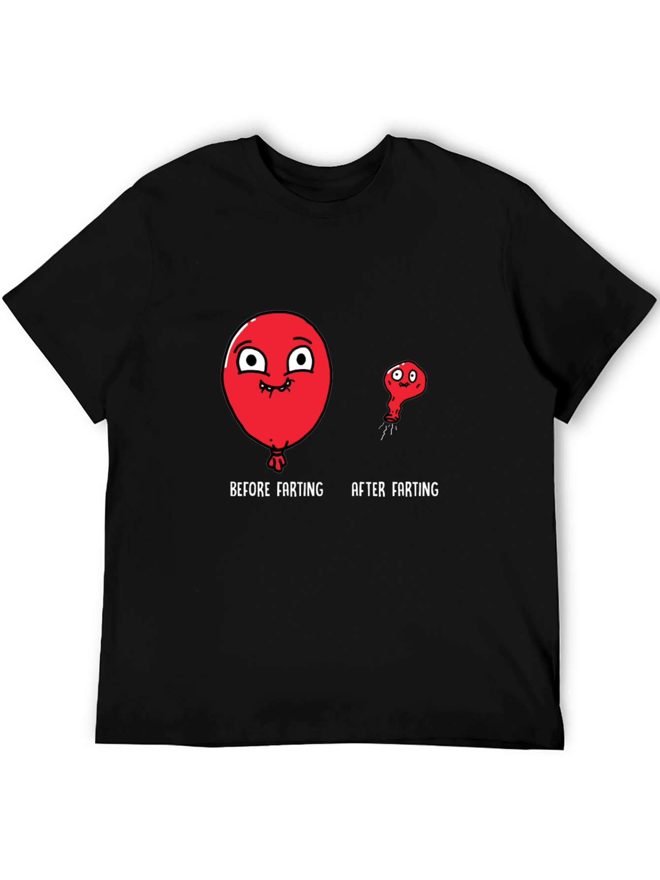 Funny Balloon Before & After Farting T-Shirt