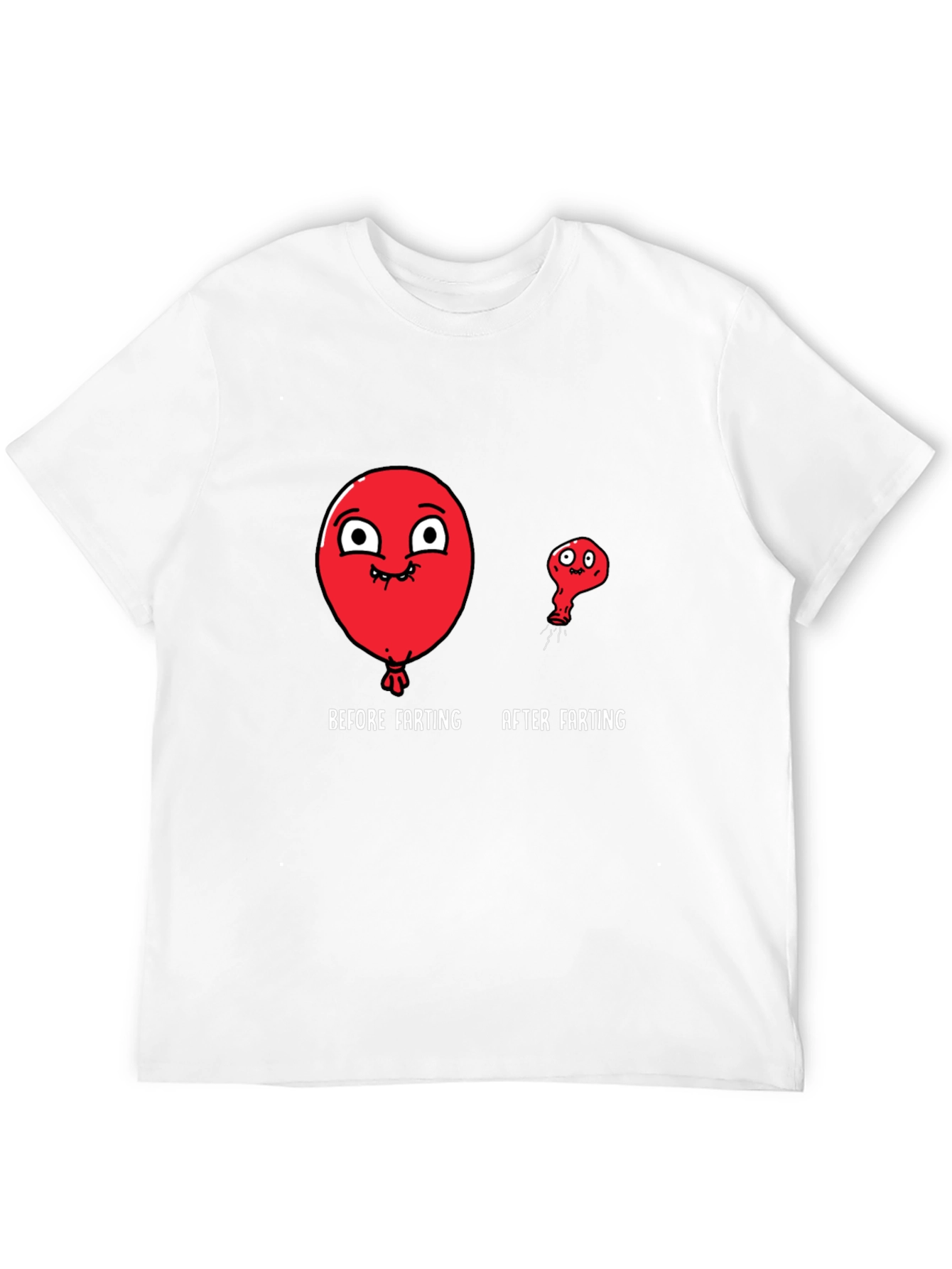 Funny Balloon Before & After Farting T-Shirt