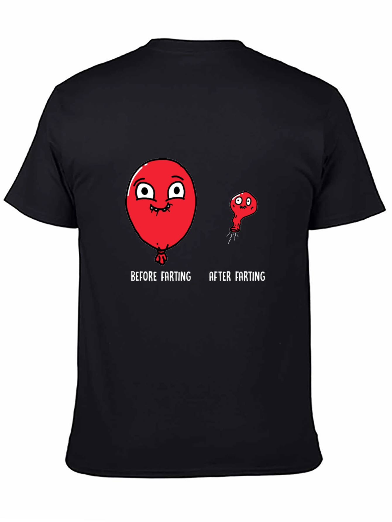 Funny Balloon Before & After Farting T-Shirt