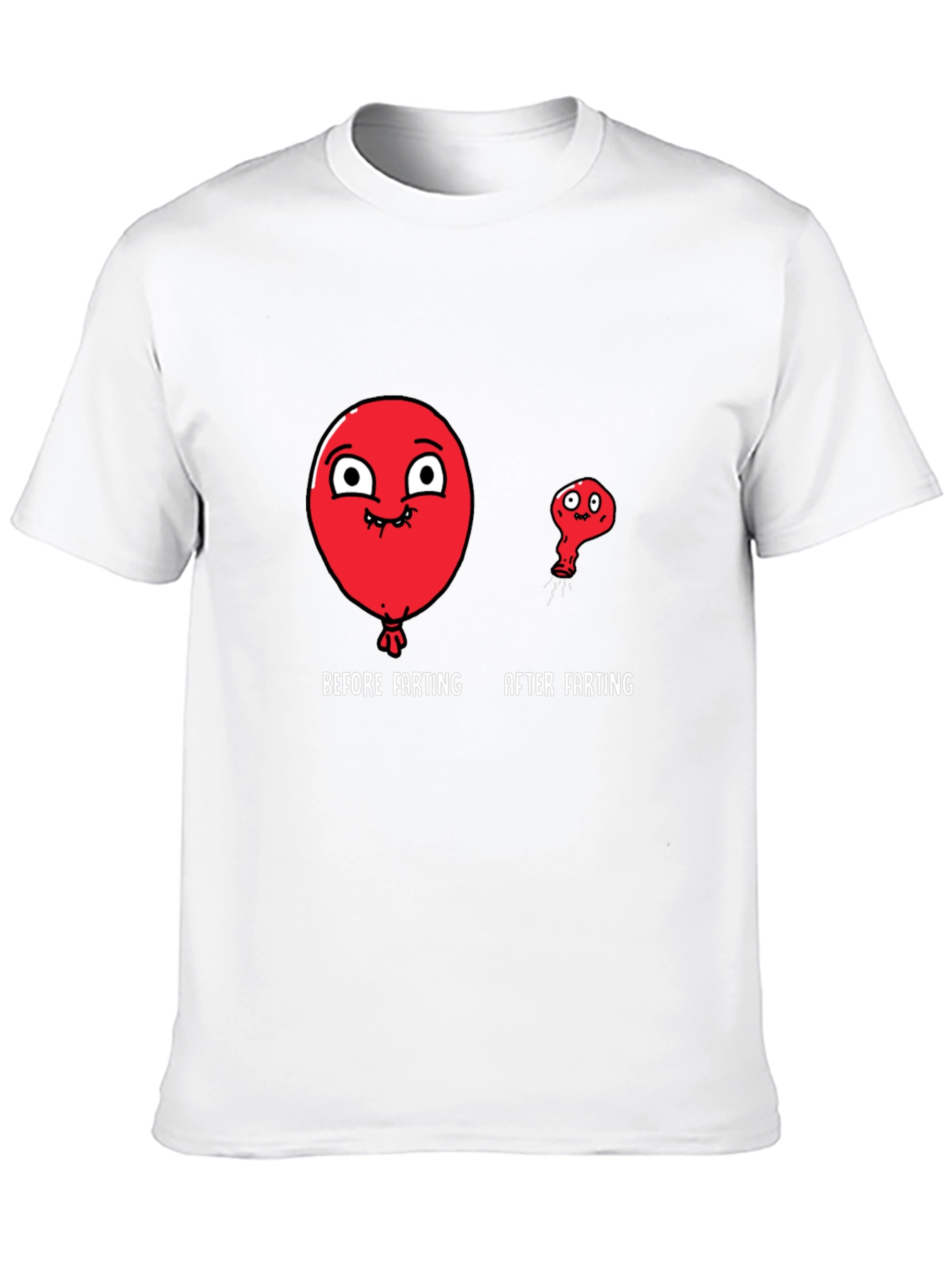 Funny Balloon Before & After Farting T-Shirt