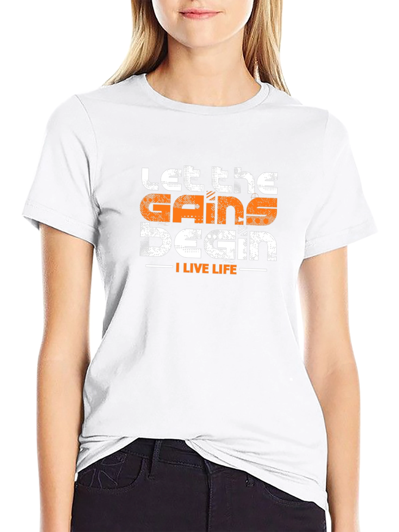 Let the Gains Begin T-Shirt - Black Gym Tee
