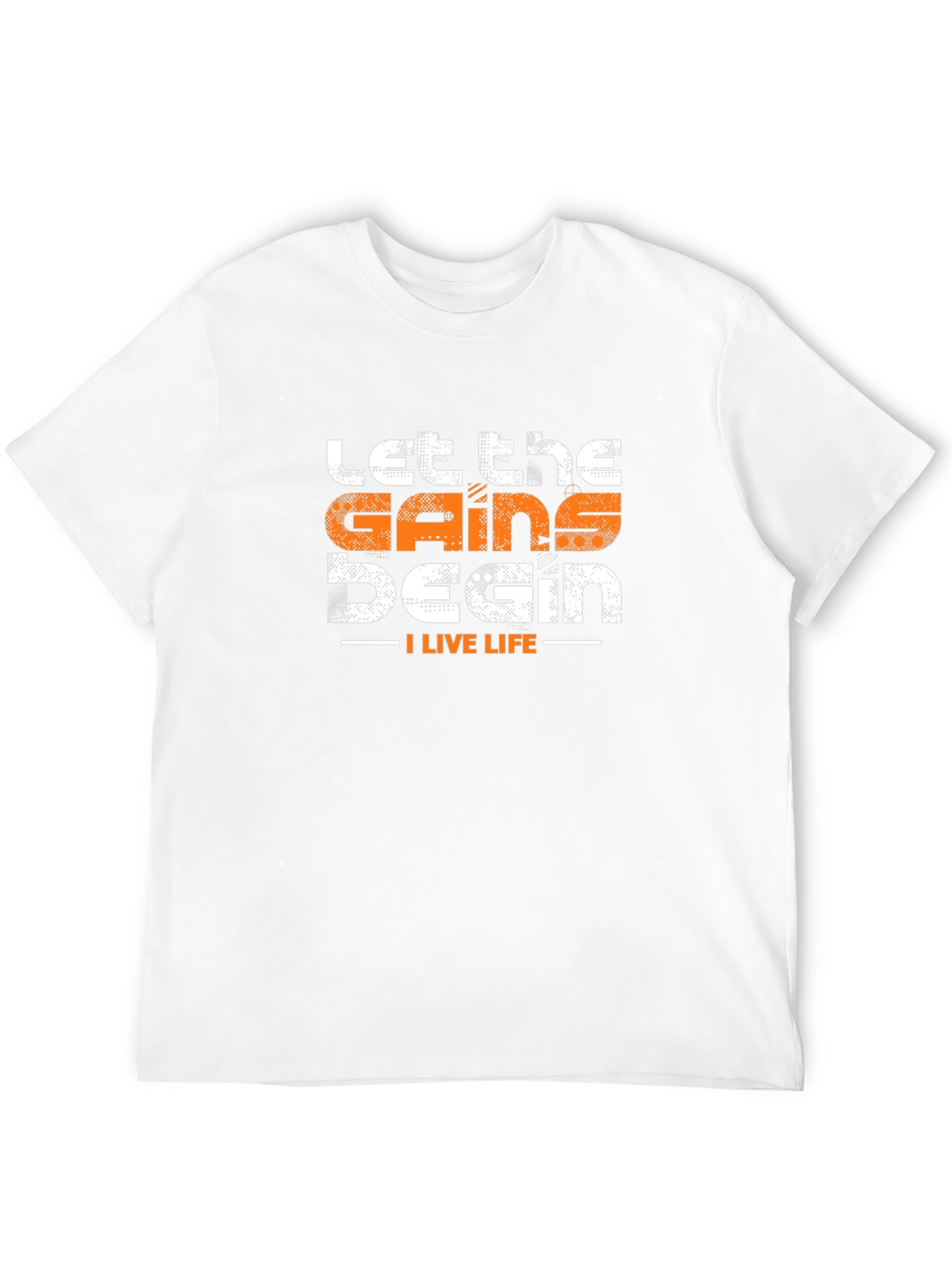 Let the Gains Begin T-Shirt - Black Gym Tee