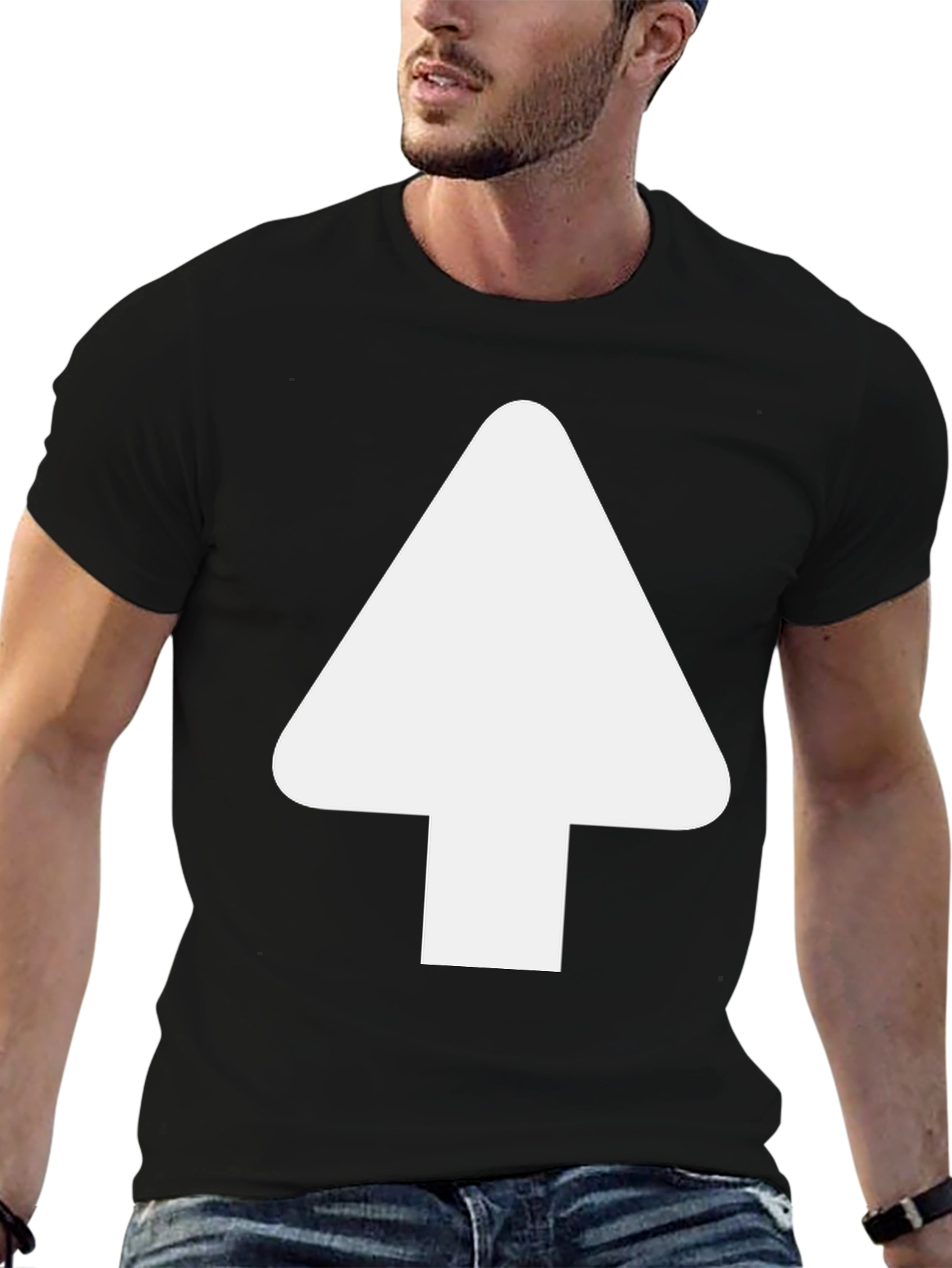 Up Arrow Graphic T-Shirt - Casual Wear