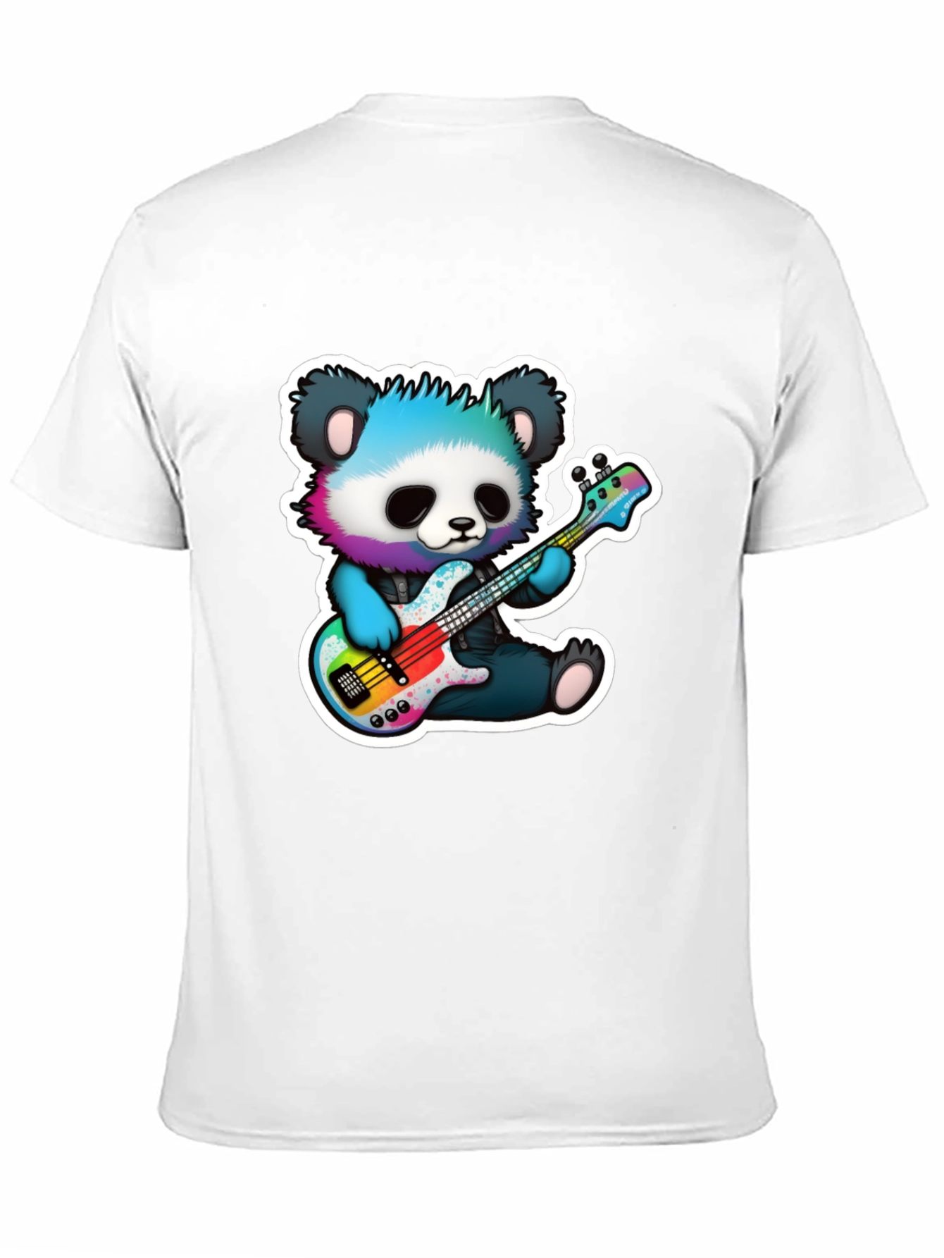 Panda Guitarist Graphic Tee - Cool Bear Musician Shirt