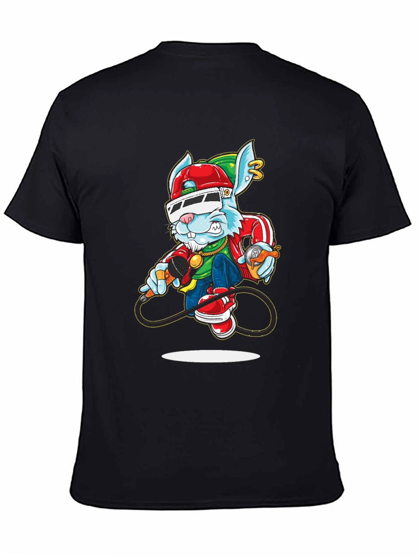 Cool Rabbit Graphic Print T-Shirt