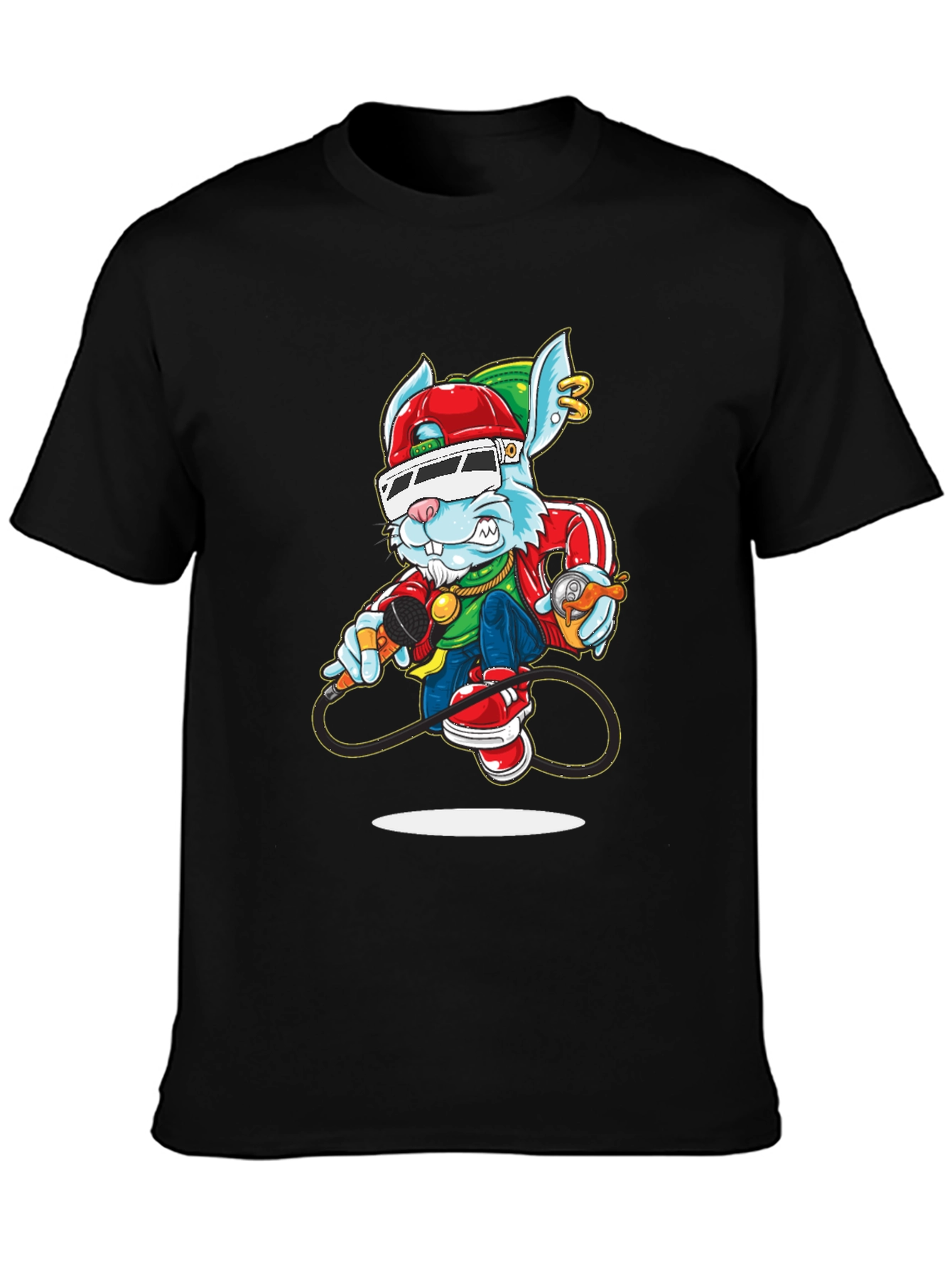 Cool Rabbit Graphic Print T-Shirt