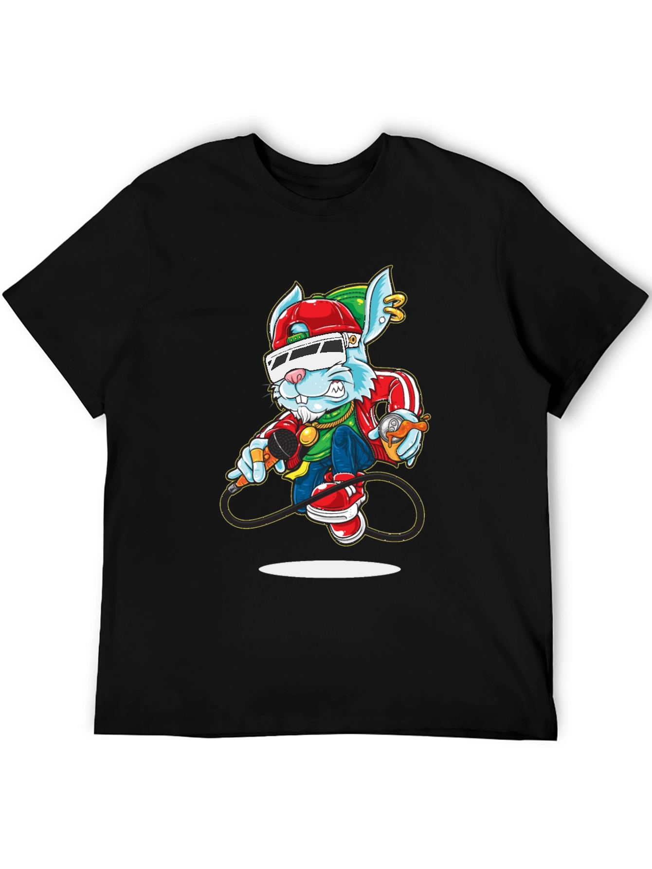 Cool Rabbit Graphic Print T-Shirt