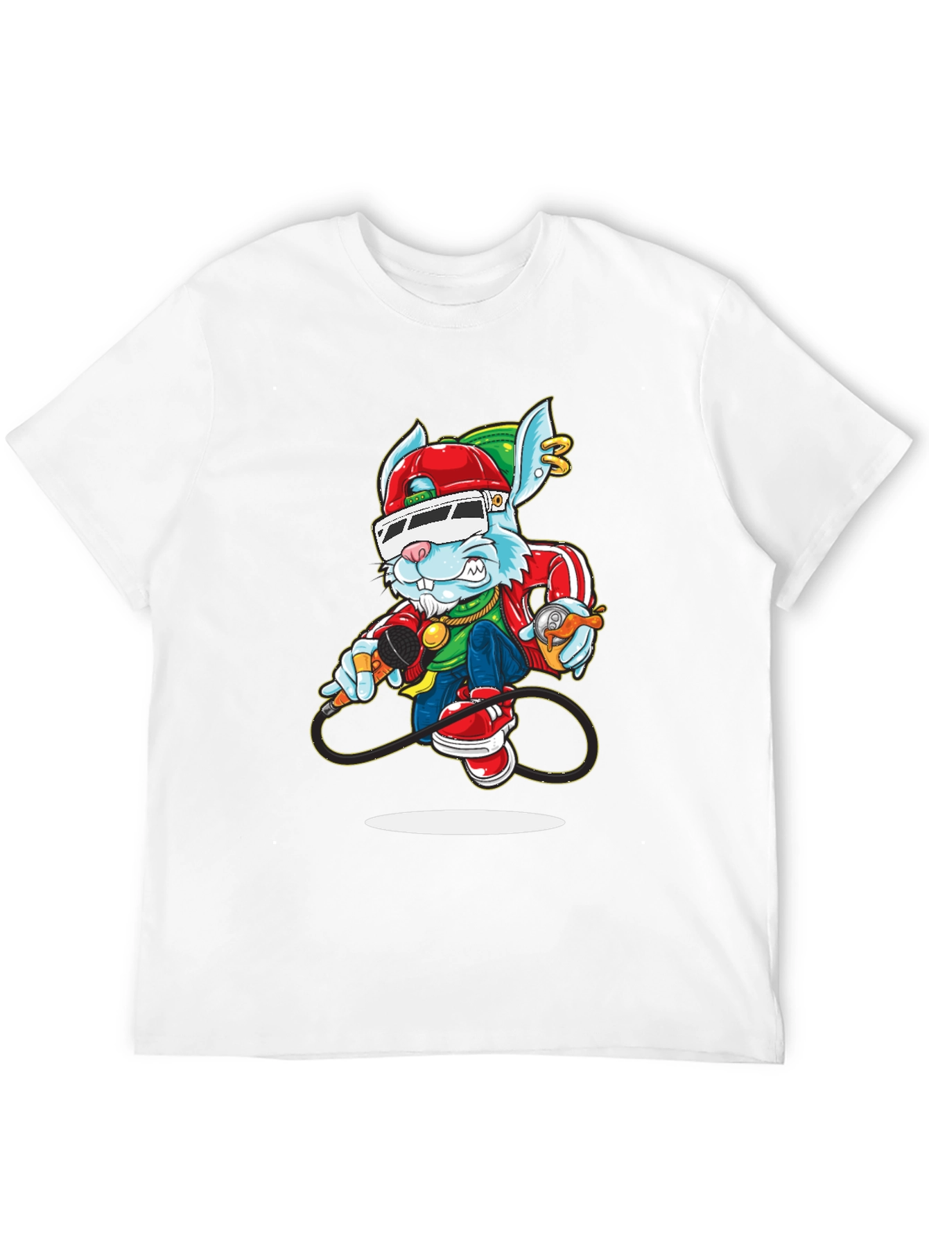 Cool Rabbit Graphic Print T-Shirt