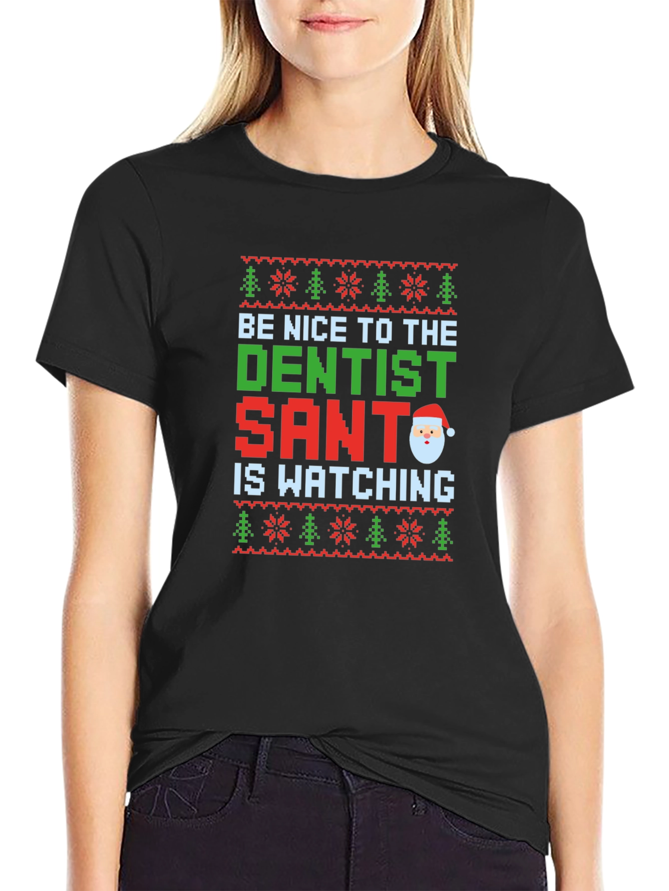 Dentist Santa Christmas Ugly Sweater T-Shirt