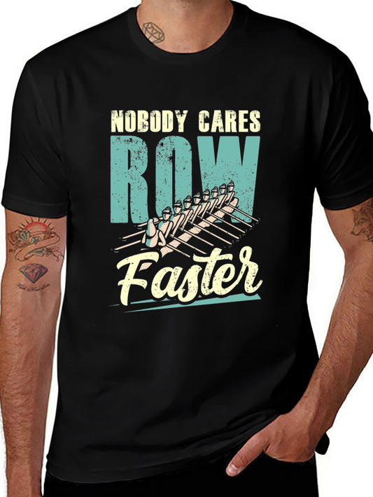 Row Faster T-Shirt - Rowing Team Tee - Funny Sport Shirt