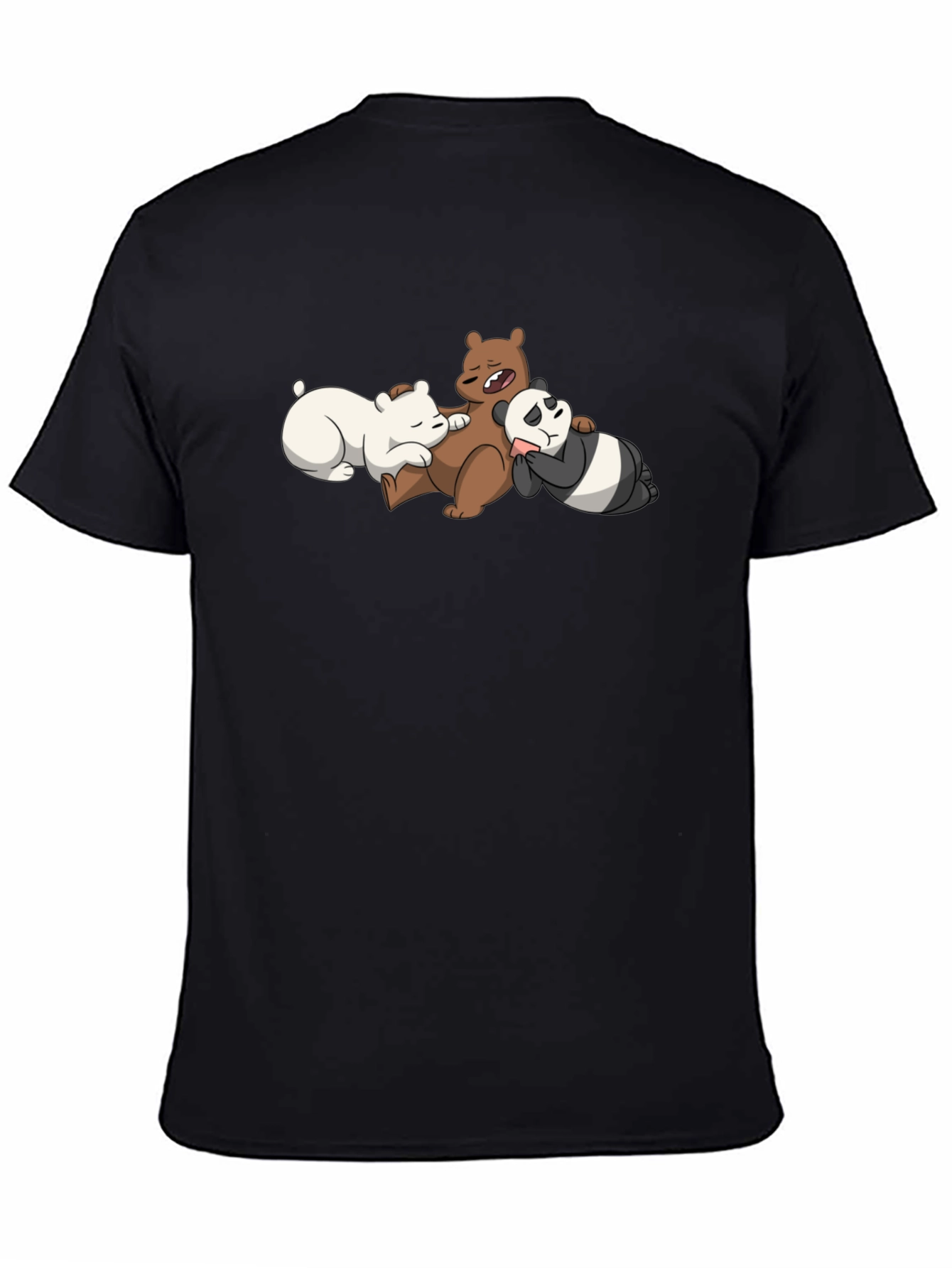 We Bare Bears Nap T-Shirt - Black