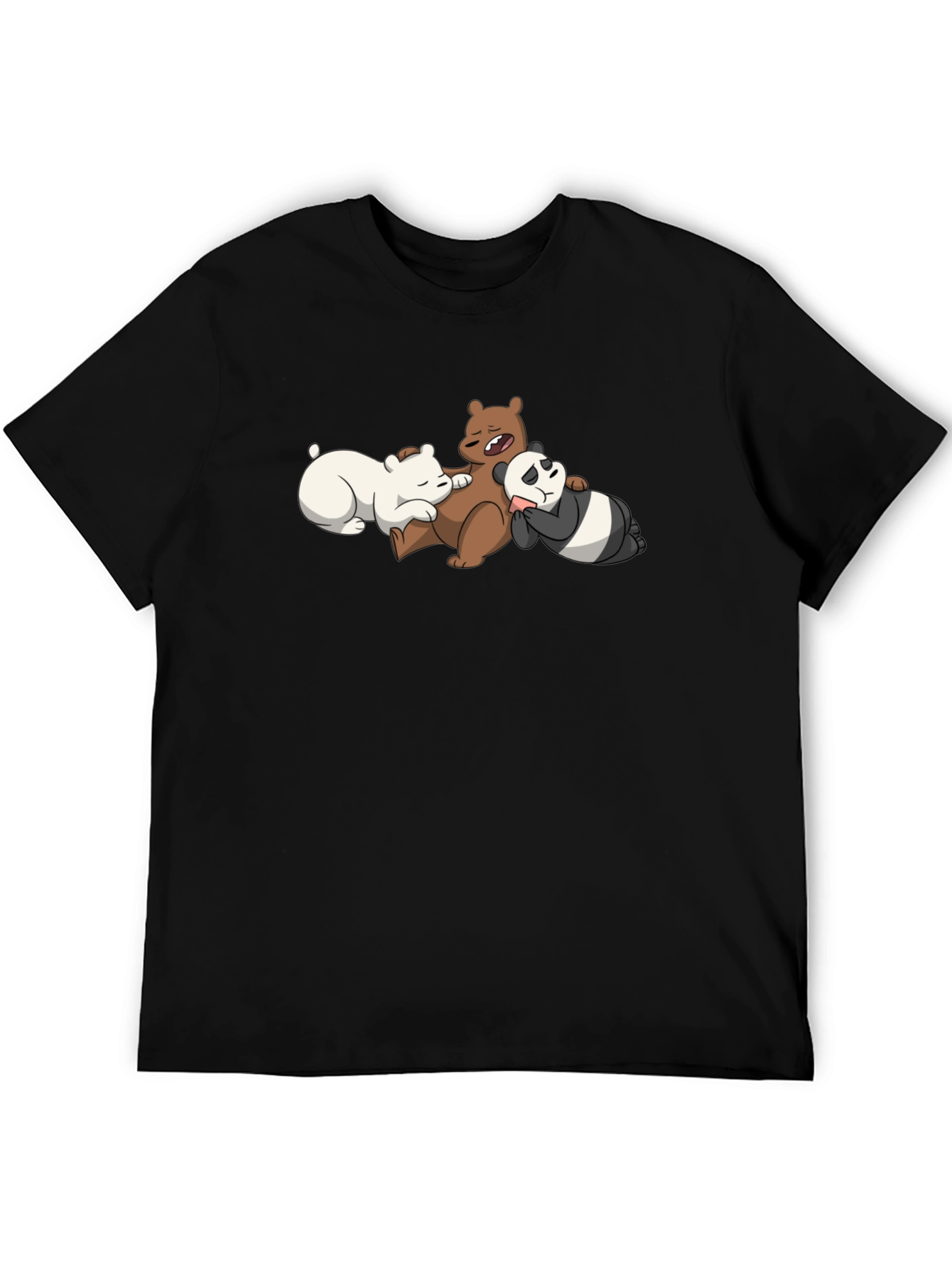 We Bare Bears Nap T-Shirt - Black