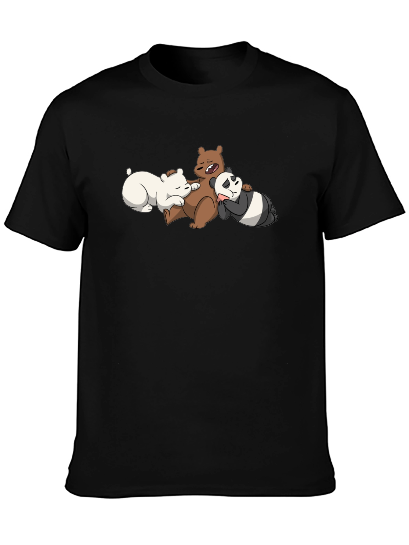 We Bare Bears Nap T-Shirt - Black
