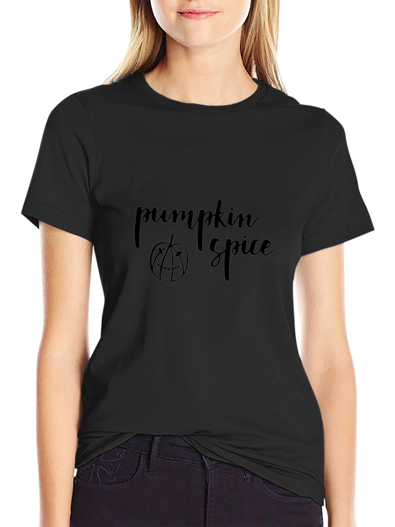 Pumpkin Spice Graphic Tee - Black Unisex