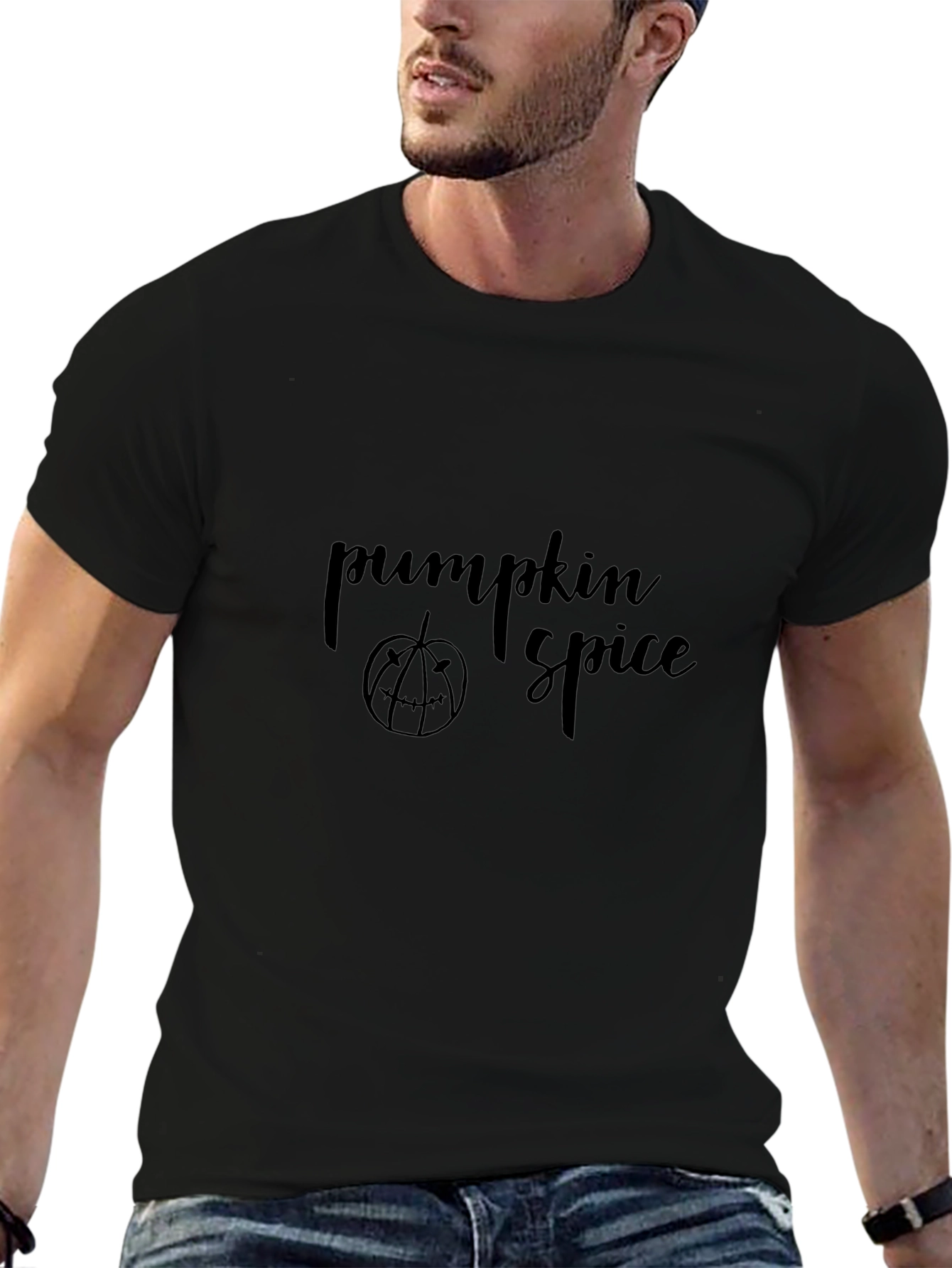 Pumpkin Spice Graphic Tee - Black Unisex