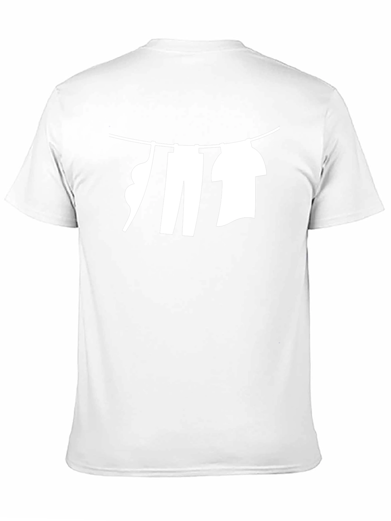Laundry Line Graphic Tee - Black Cotton Casual T-Shirt