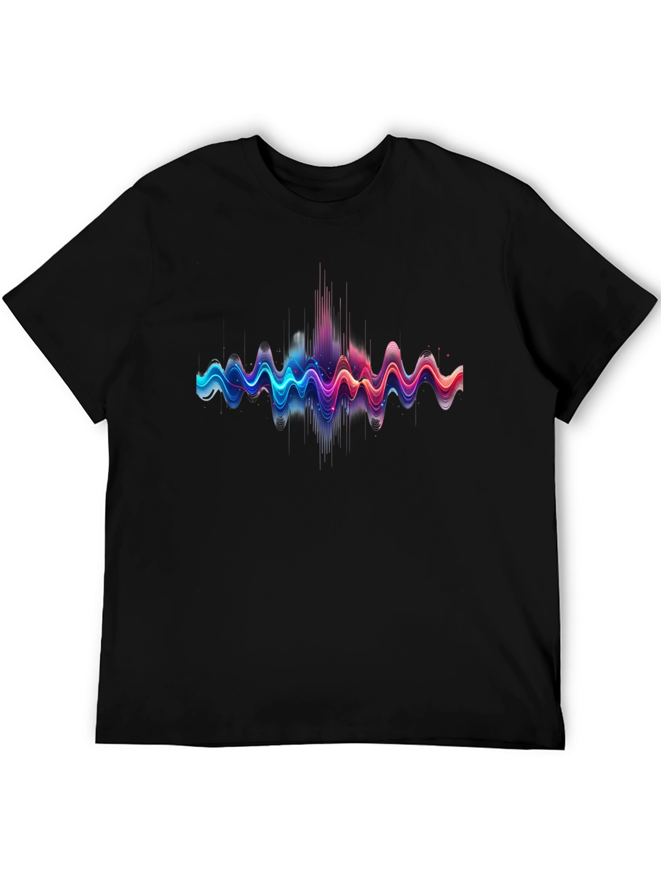Vibrant Sound Wave Graphic T-Shirt