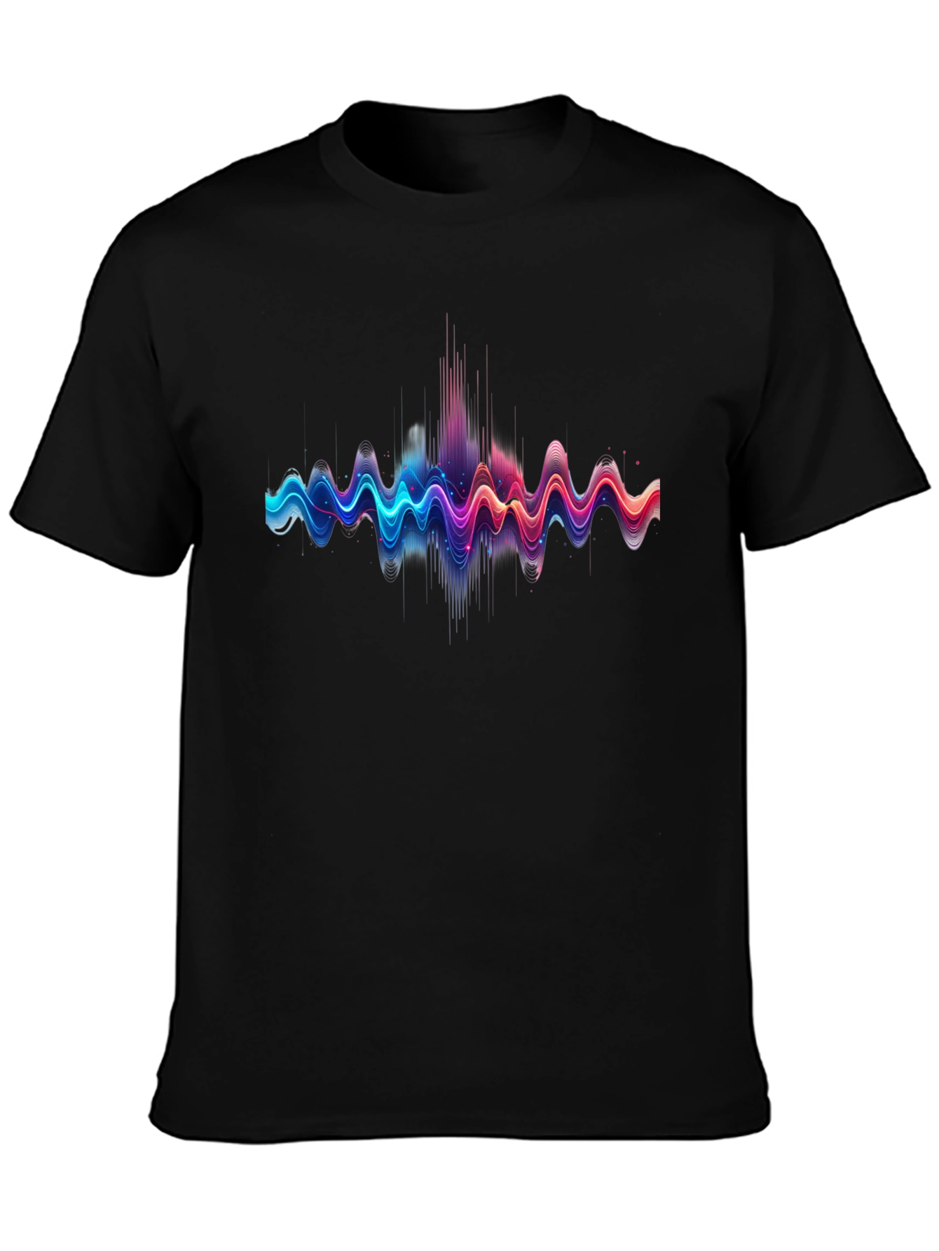 Vibrant Sound Wave Graphic T-Shirt