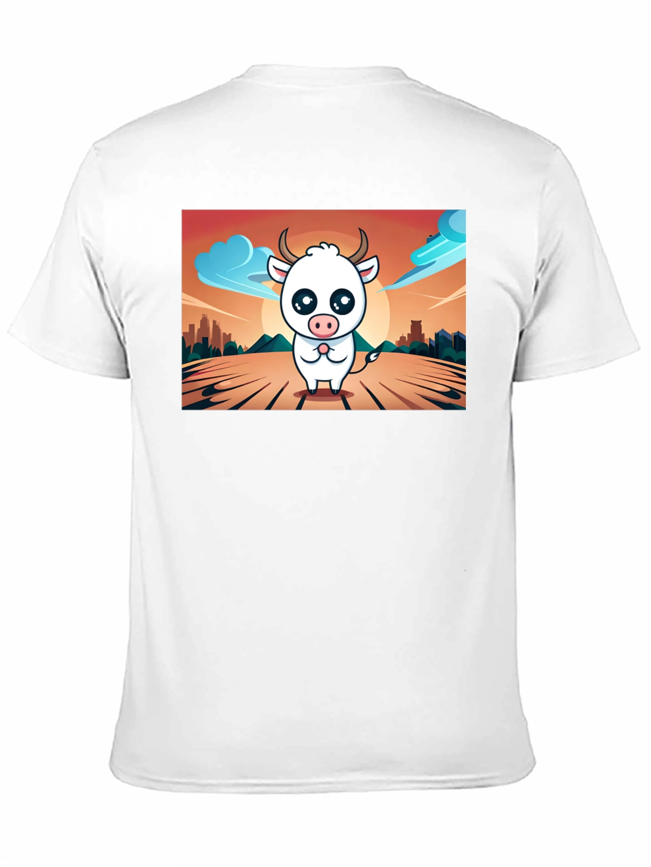 Cute Cow Graphic T-Shirt - Black Unisex Tee