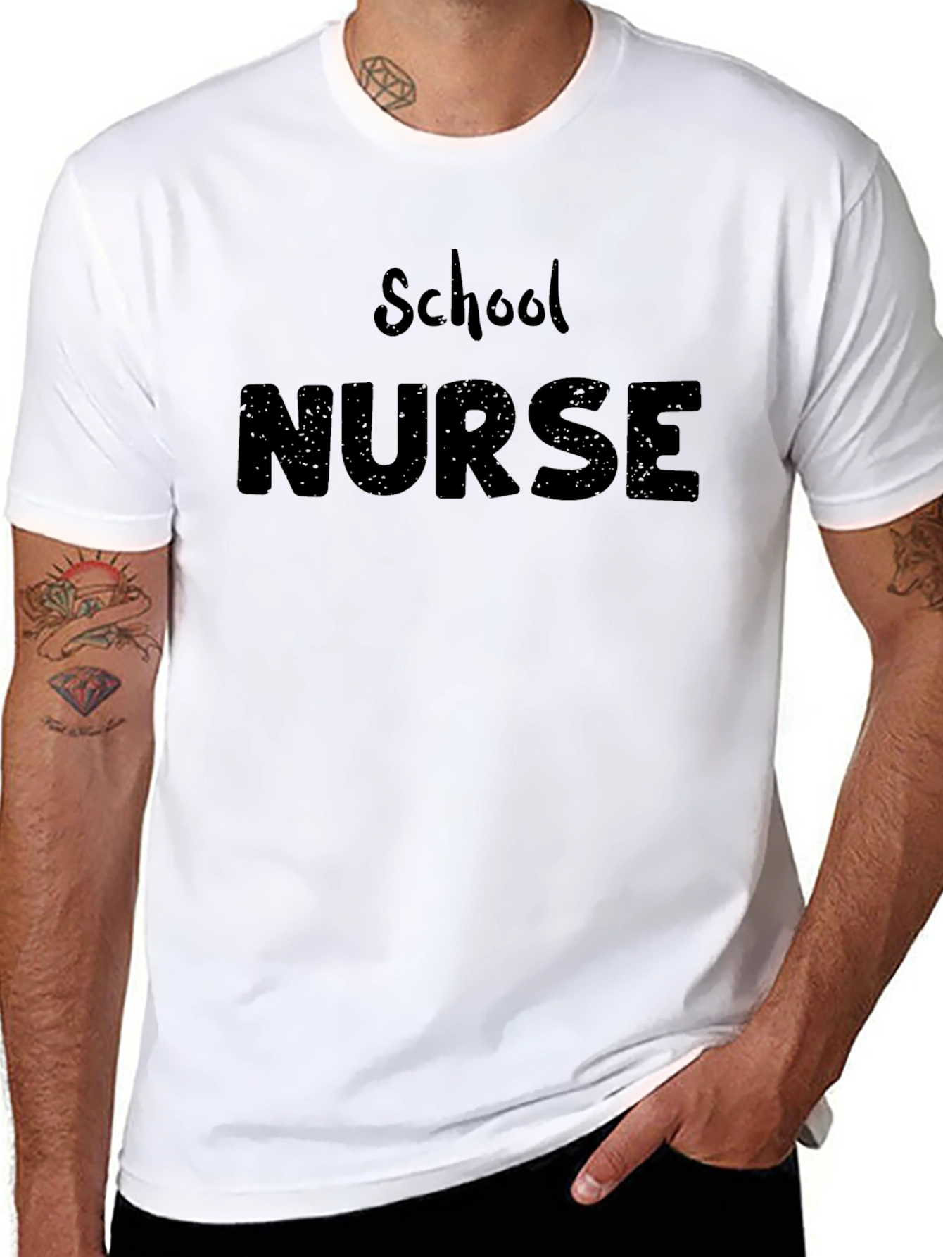 School Nurse Graphic T-Shirt - Black