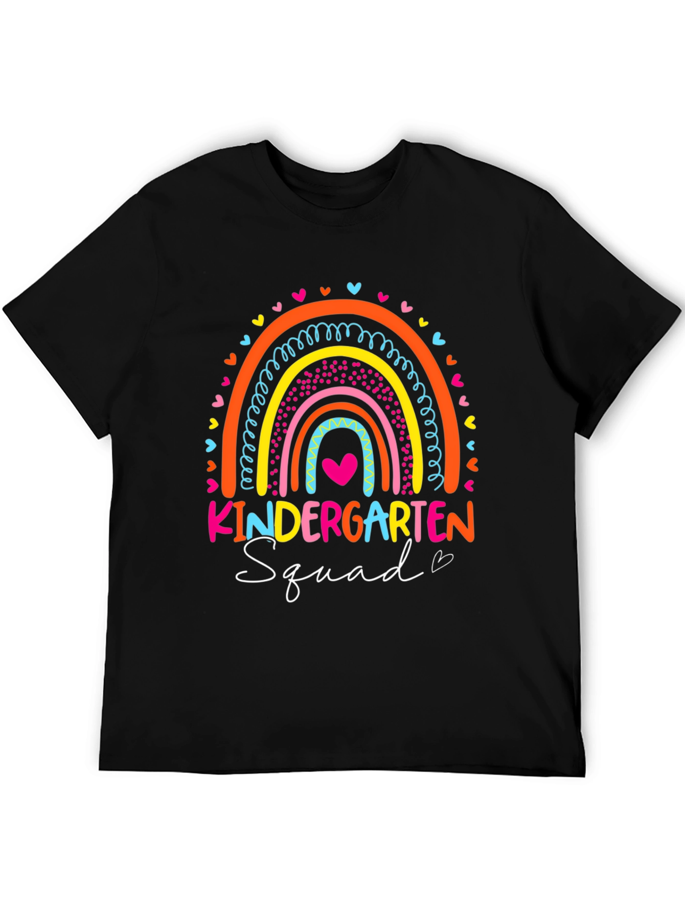 Kindergarten Squad Rainbow Teacher T-Shirt