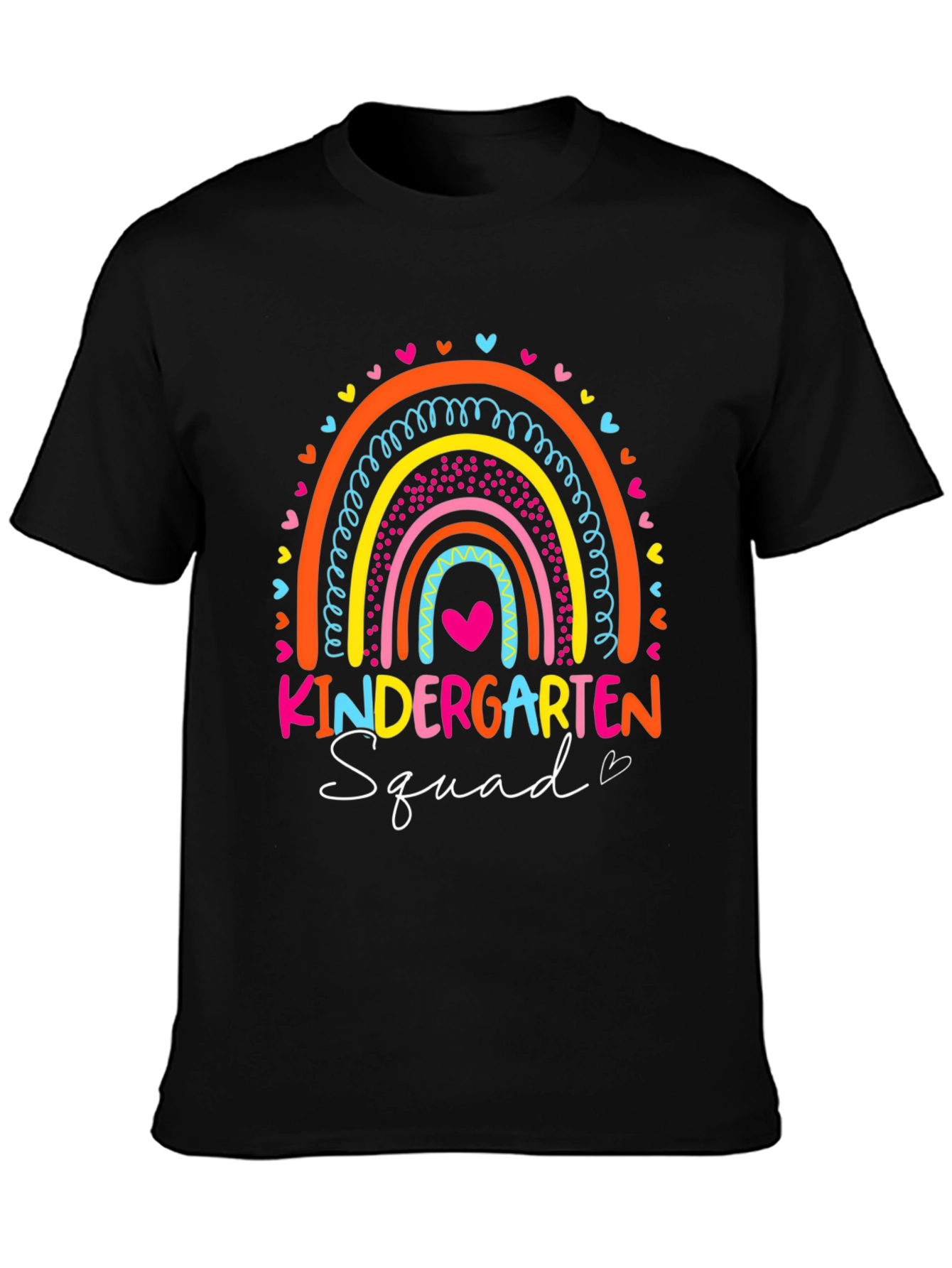 Kindergarten Squad Rainbow Teacher T-Shirt
