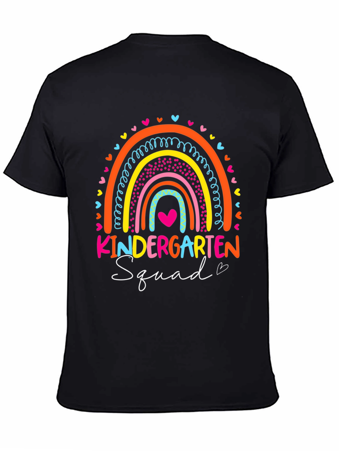 Kindergarten Squad Rainbow Teacher T-Shirt