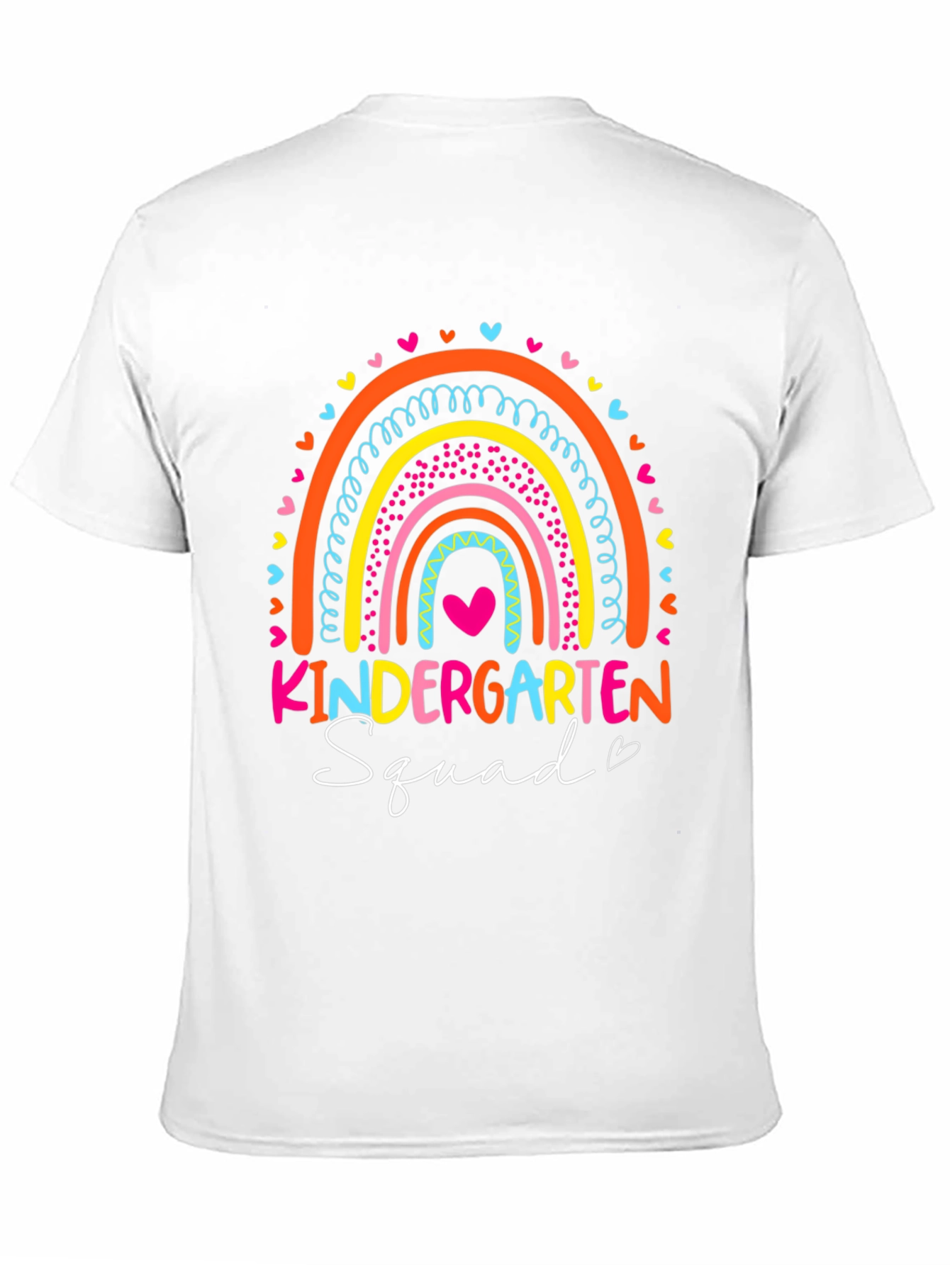 Kindergarten Squad Rainbow Teacher T-Shirt