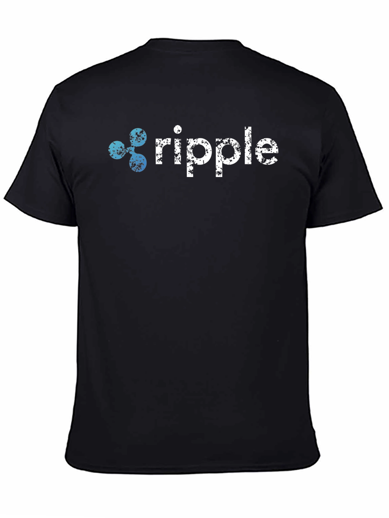 Ripple Crypto T-Shirt - Distressed Logo Design