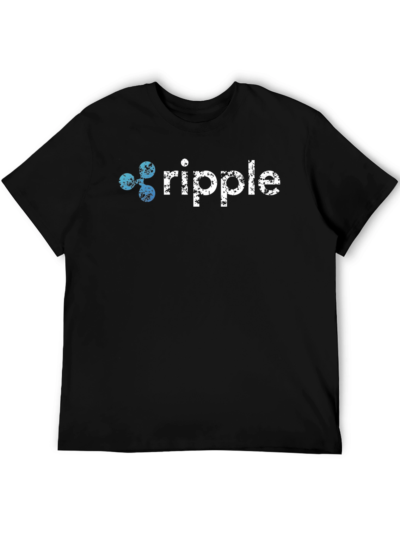 Ripple Crypto T-Shirt - Distressed Logo Design