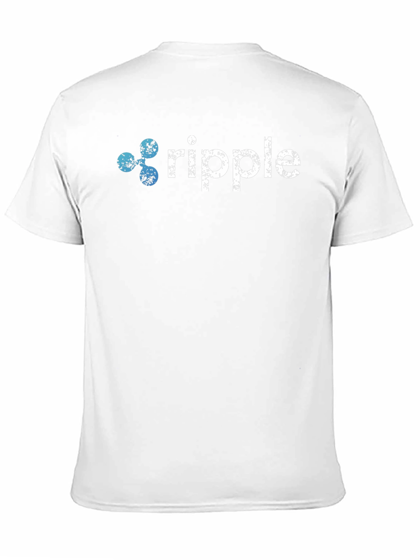 Ripple Crypto T-Shirt - Distressed Logo Design