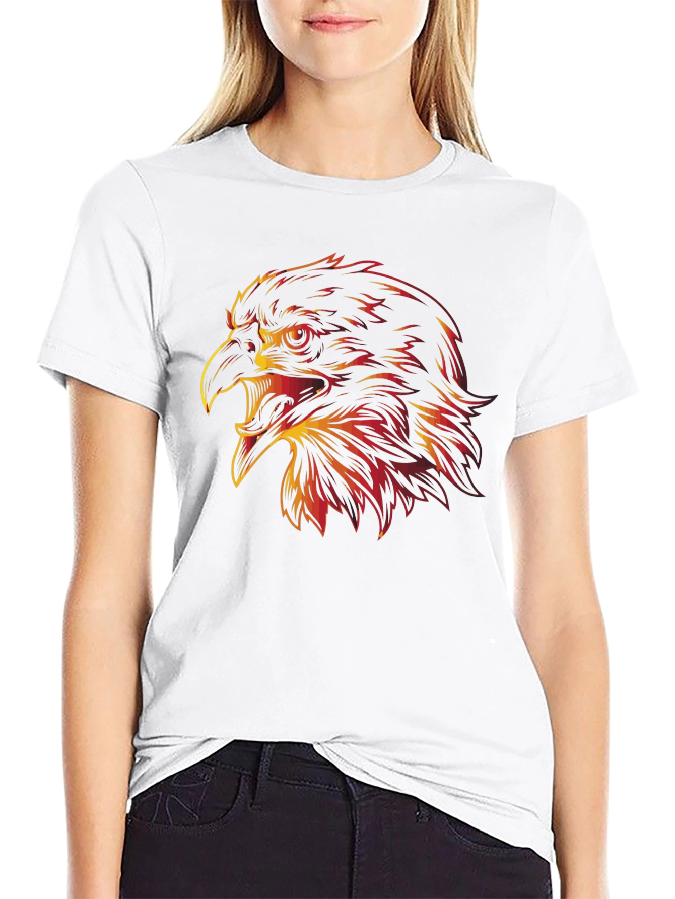 Fiery Eagle Graphic Tee - Bold Style