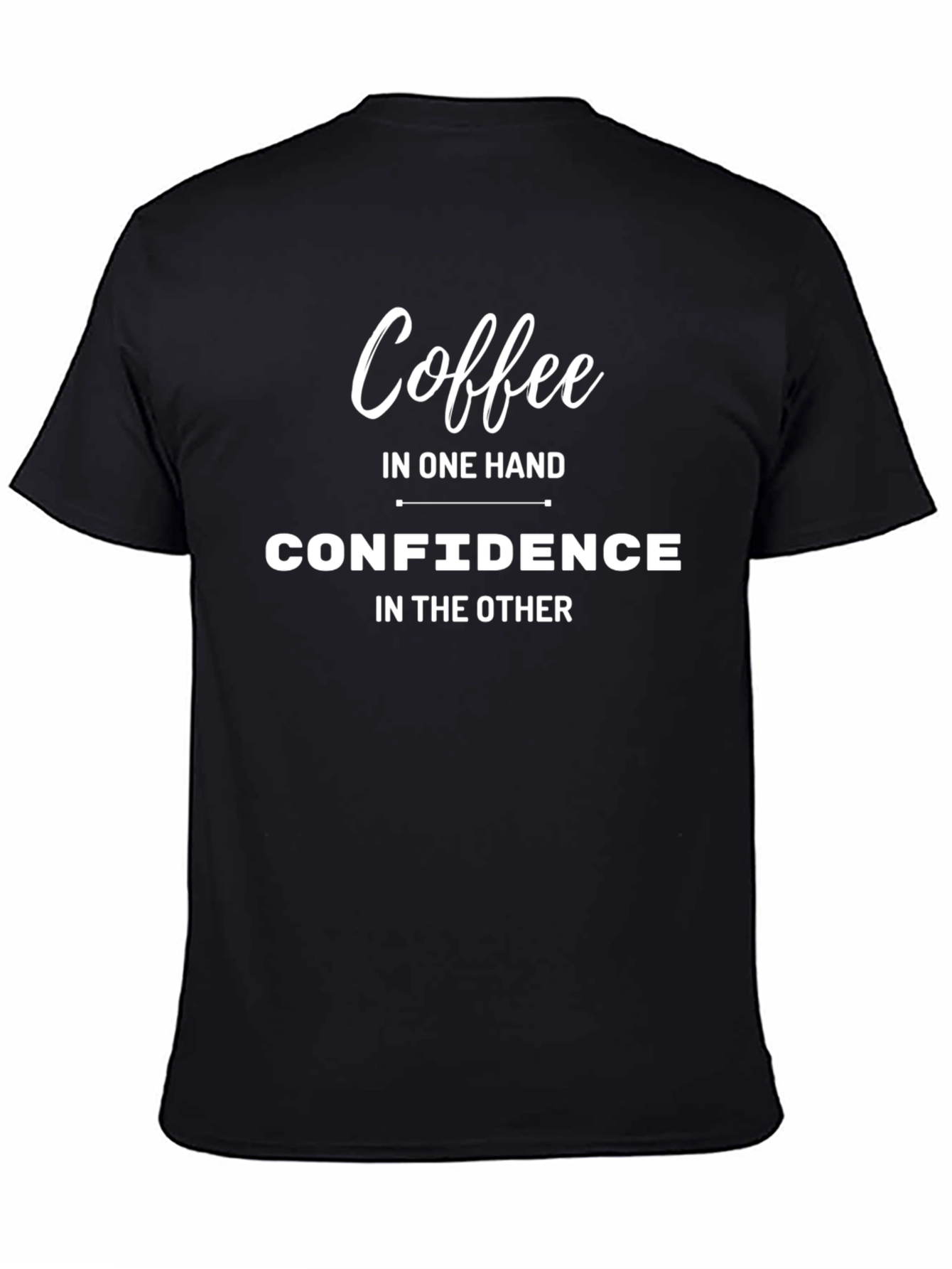 Coffee and Confidence Graphic Tee - Black