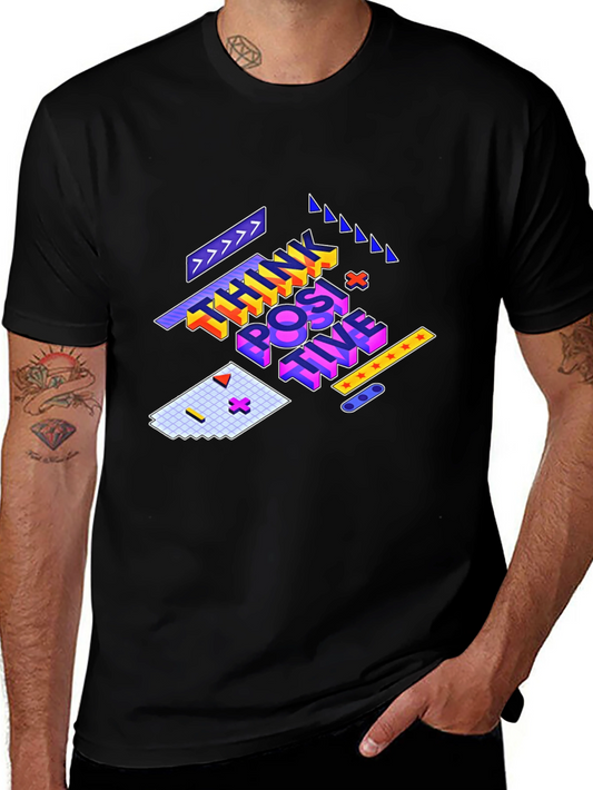 Think Positive Graphic Tee - Black