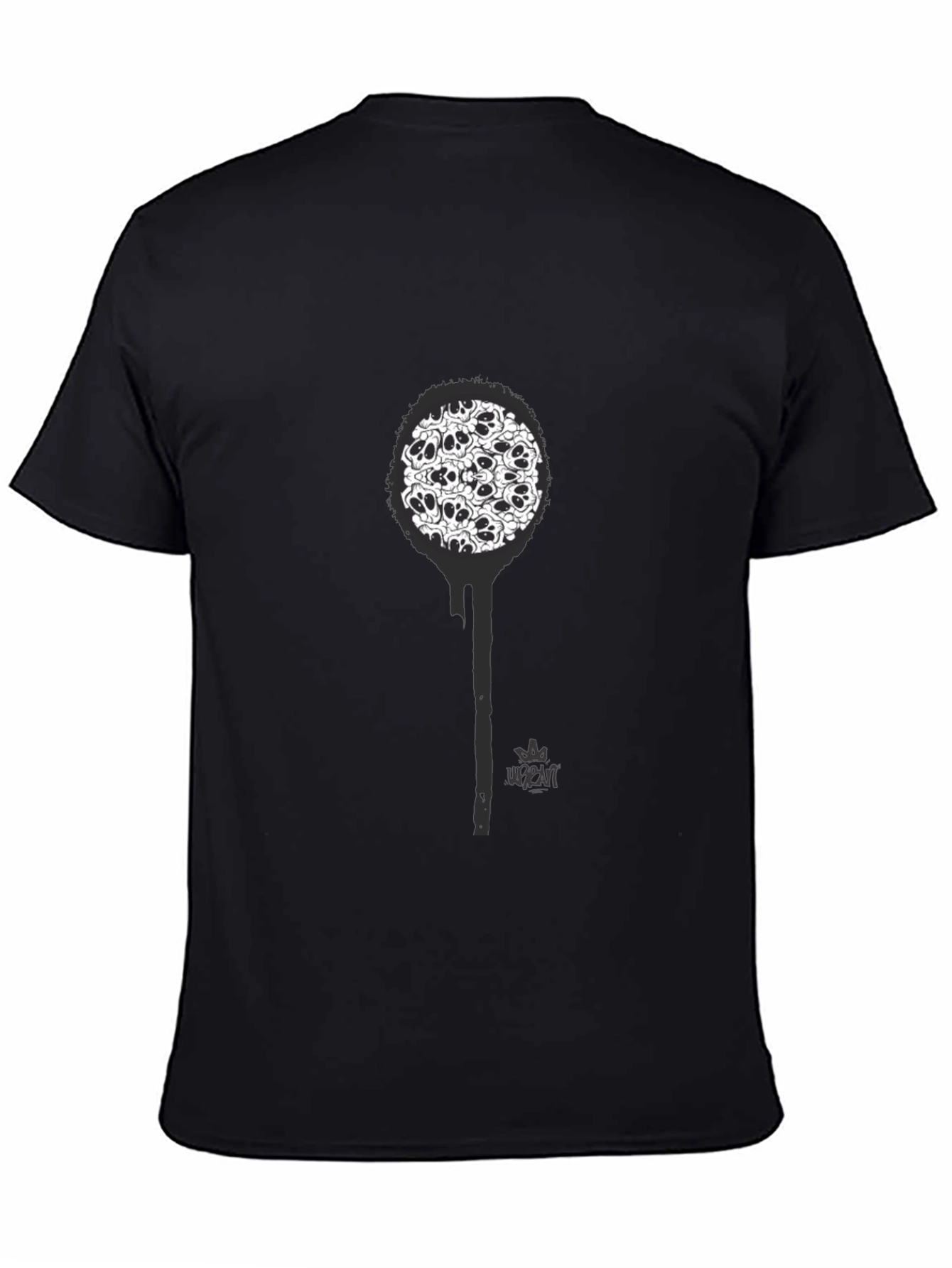 Skull Drip Graphic Black T-Shirt