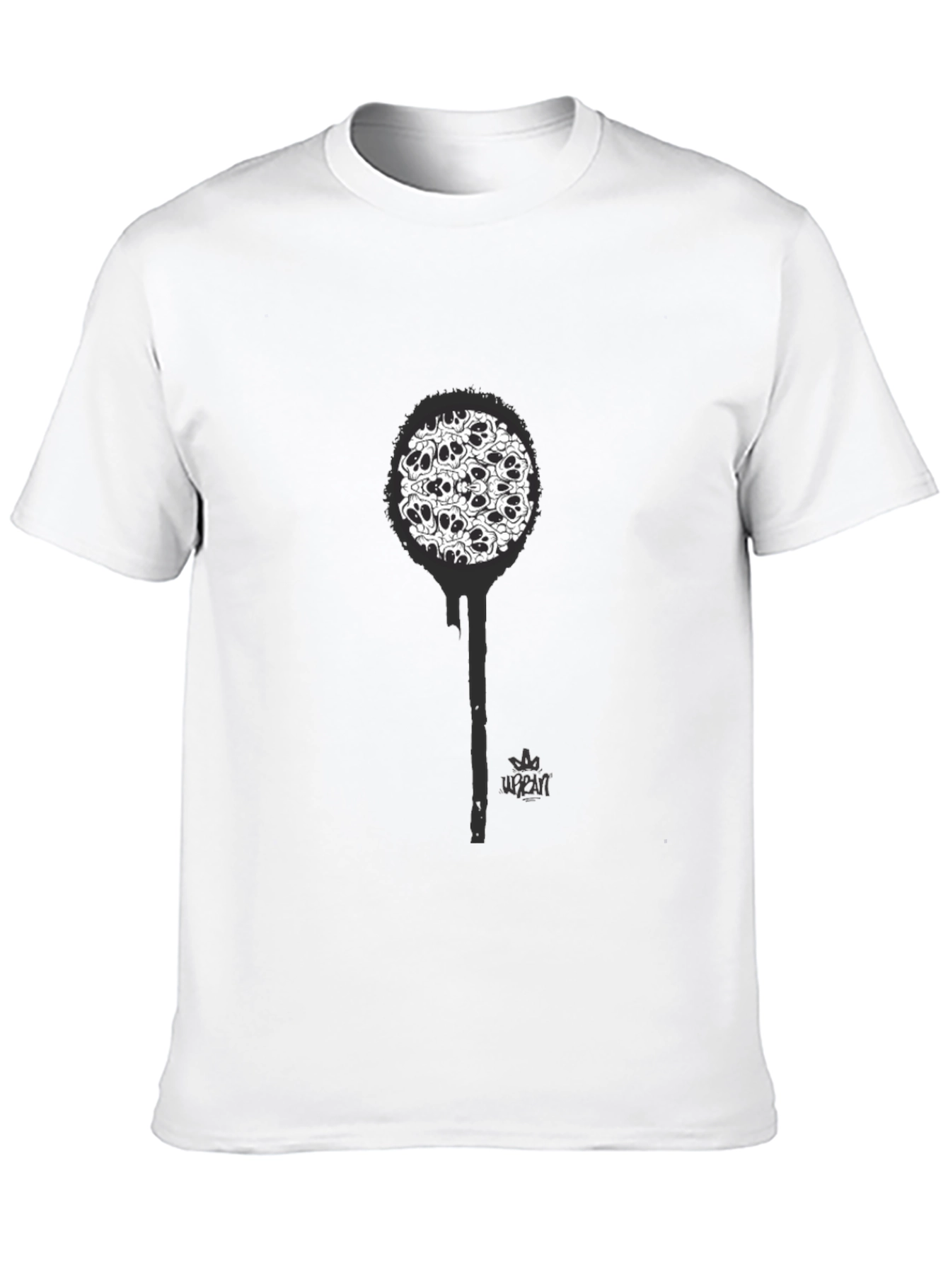 Skull Drip Graphic Black T-Shirt