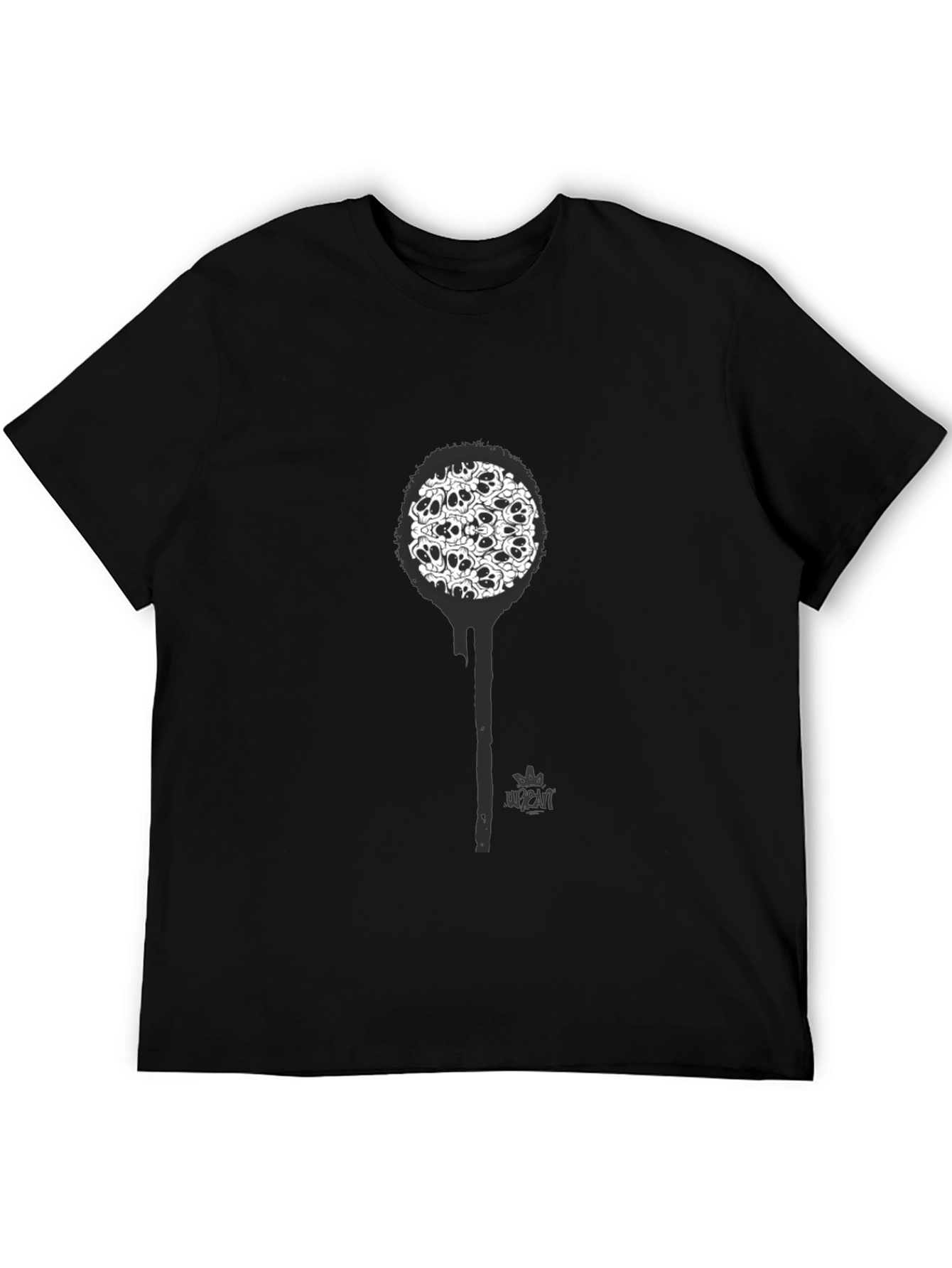 Skull Drip Graphic Black T-Shirt